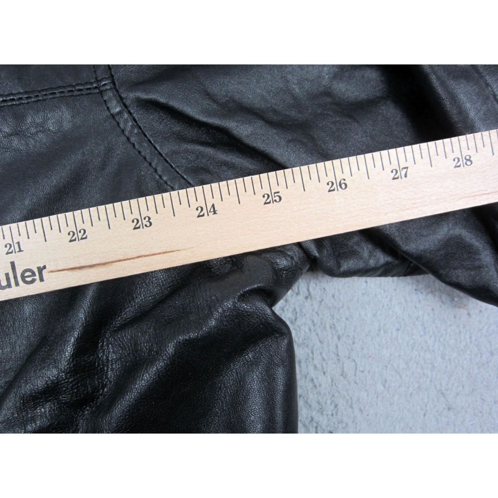 Vintage VINTAGE Leather Jacket Mens XL Black Bomber Full Zip 90S Motorcycle Motorcycle 80s Biker Western Distinctive Zipper Regular Men Size US XL / EU 56 / 4 - 7 Thumbnail