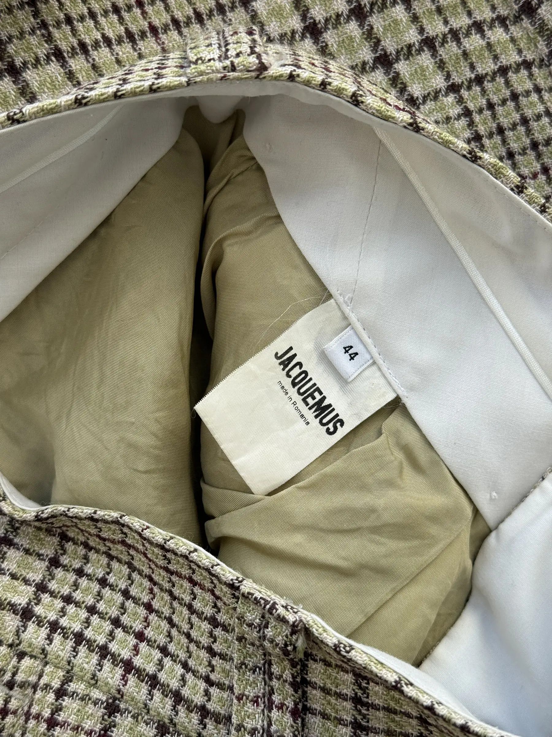Jacquemus Wide Pants Baggy Checked Silk RB0020 Size 32" / US 10 / IT 46 - 3 Thumbnail