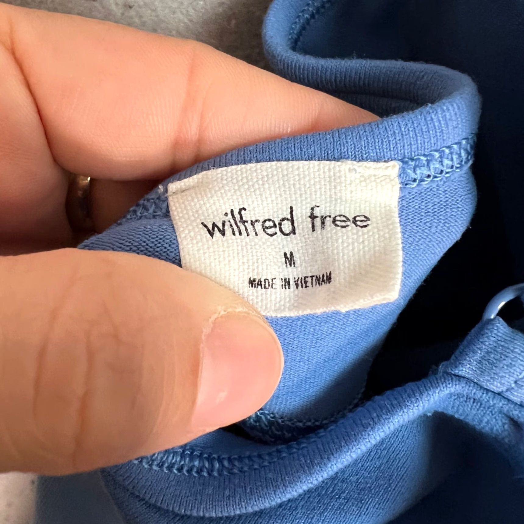 Vintage Wilfred Free Brand Jumpsuit One-Piece Style Lightweight Features Strappy Back Blue Medium Womens Size M Casual Summer Spring Size 32" / US 10 / IT 46 - 3 Thumbnail