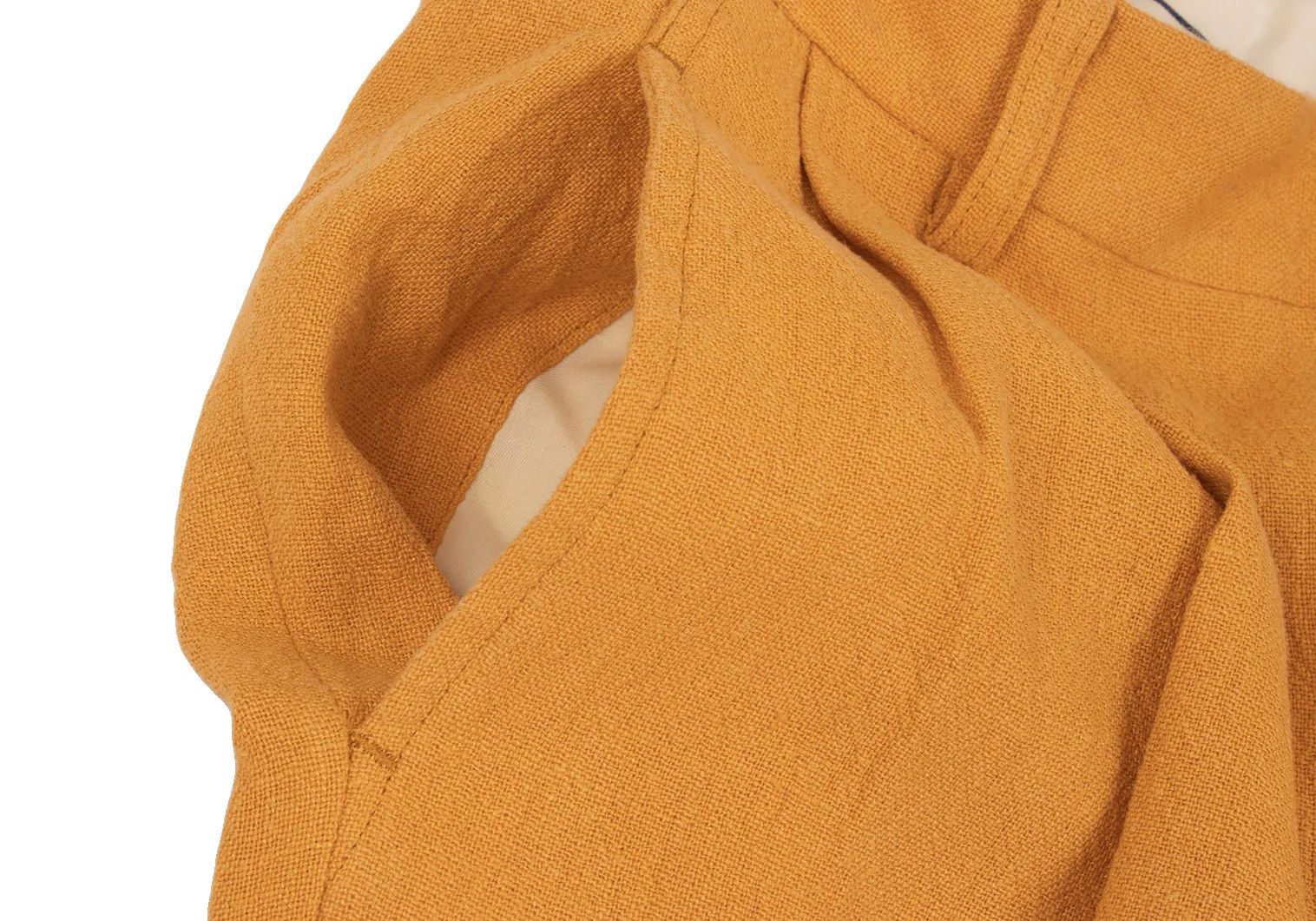 Issey Miyake Linen Two-Tuck Pants in Mustard, Size M Size US 38 / EU 54 - 7 Thumbnail