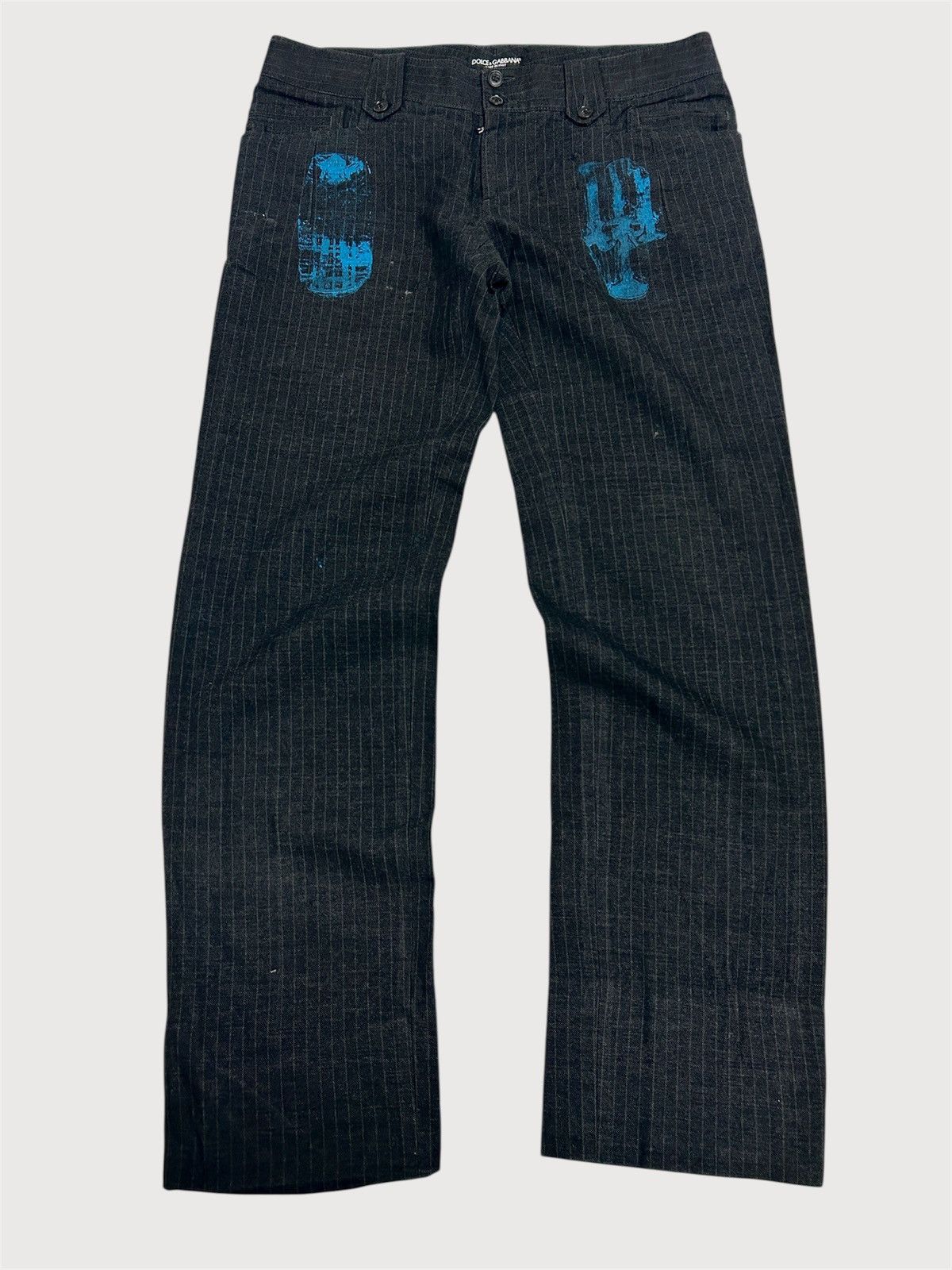 Dolce & Gabbana 2003 Pinstripe Wool Trousers Size US 32 / EU 48 - 1 Thumbnail