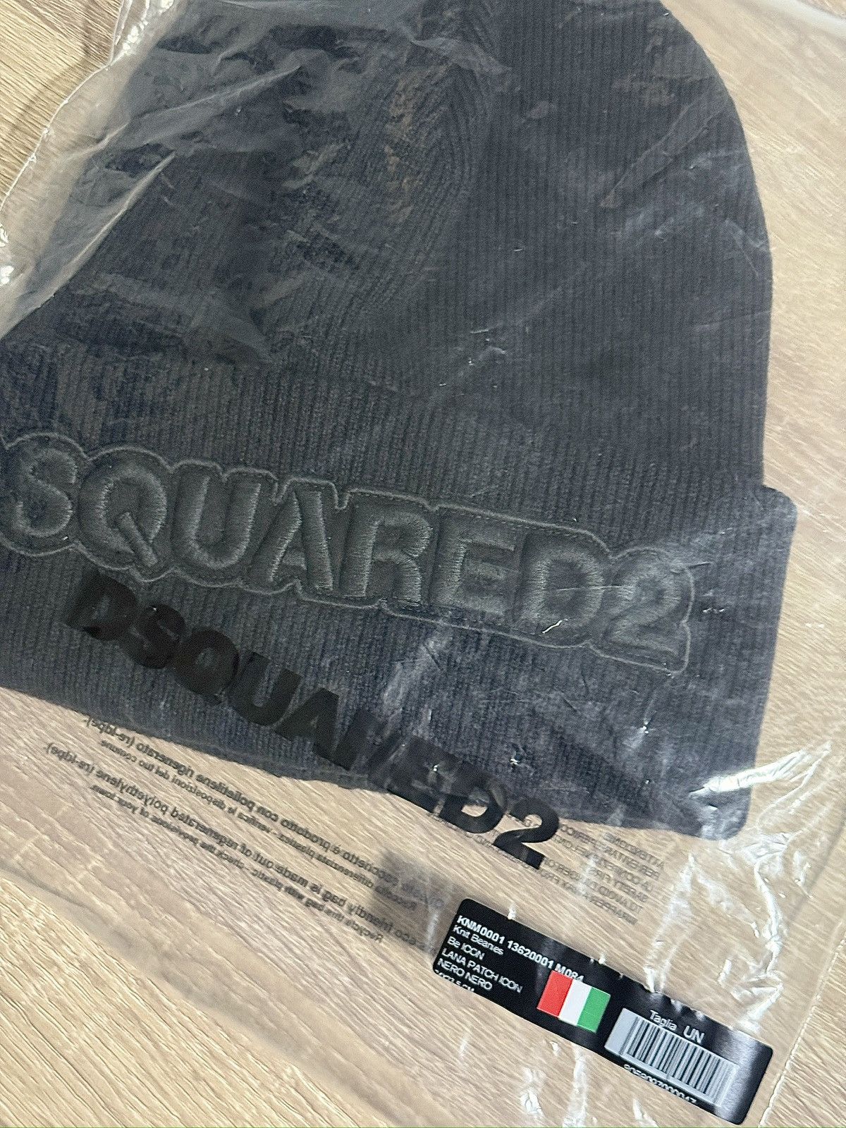 Dsquared2 Dsquared2 Black Wool Hat With Embroidered Logo Size ONE SIZE - 2 Thumbnail