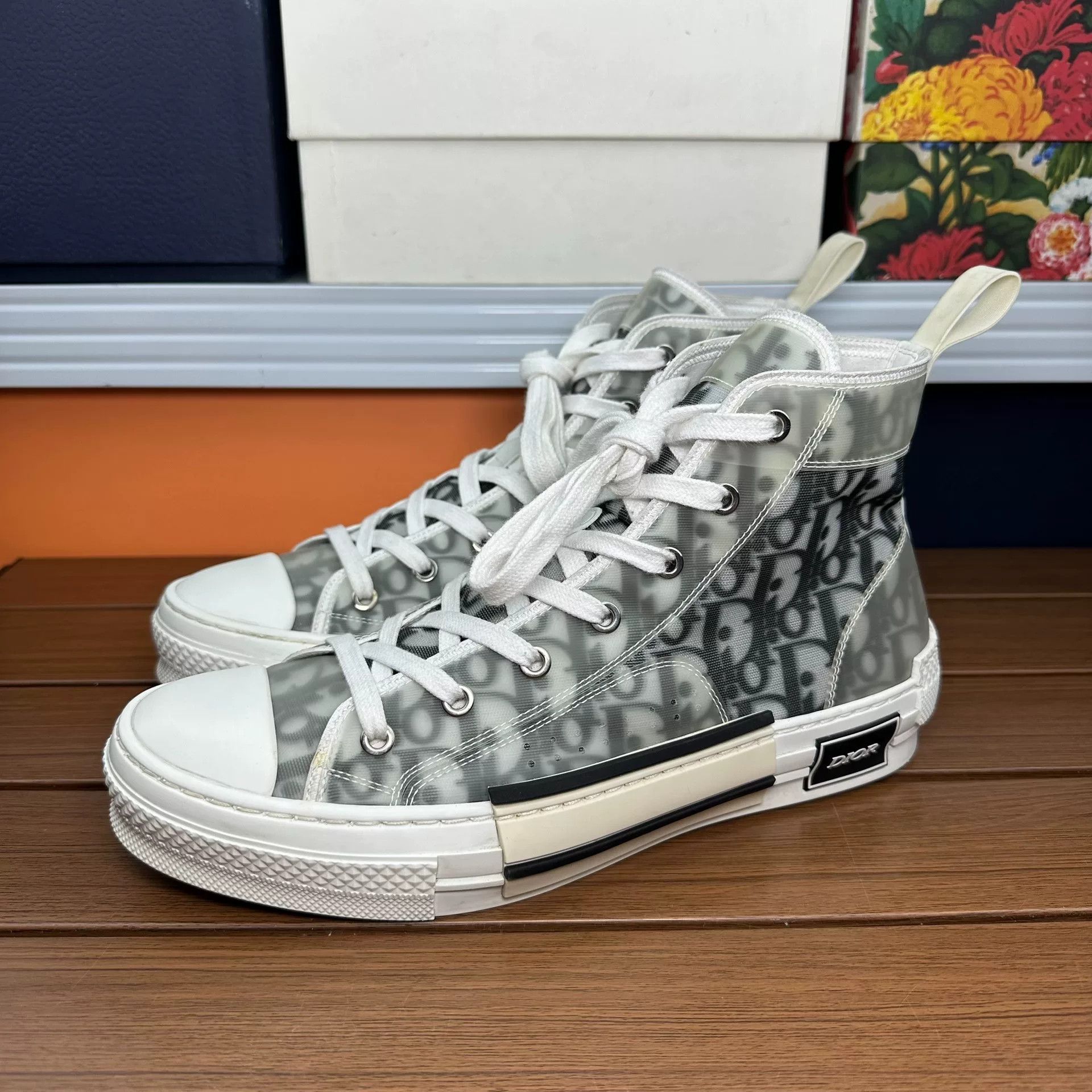 Dior × Hedi Slimane Dior Homme 05SS White Hi-top Sneakers | Grailed