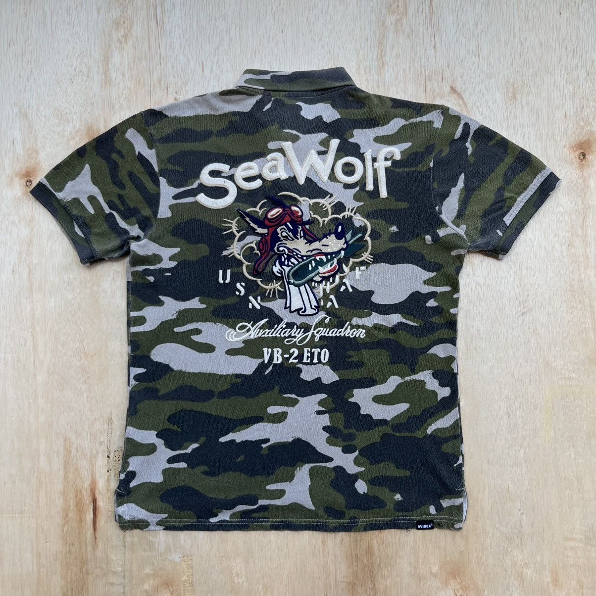 Avirex AVIREX SEAWOLF AUXILIARY SQUADRON USN CAMO POLO SHIRT Size US M / EU 48-50 / 2 - 1 Thumbnail