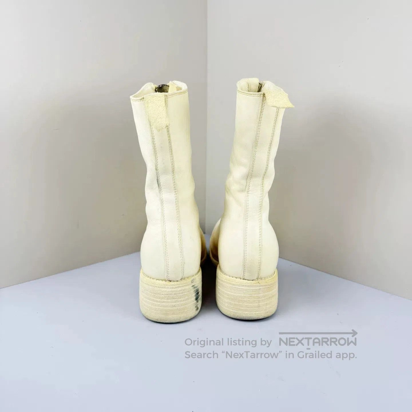 Guidi Guidi PL2 White Horse Leather Ankle Boots. Size US 5.5 / IT 35.5 - 3 Thumbnail
