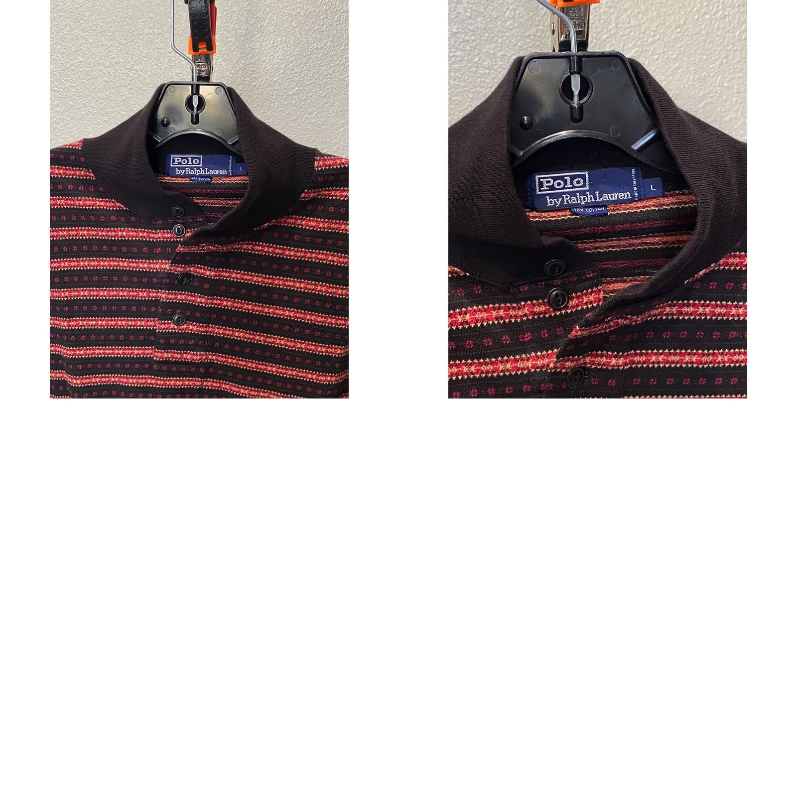Ralph Lauren VTG Polo Ralph Lauren Polo Shirt Mens L Multicolor Adobe Collar Long Sleeve Shirt Large L Size US L / EU 52-54 / 3 - 8 Thumbnail