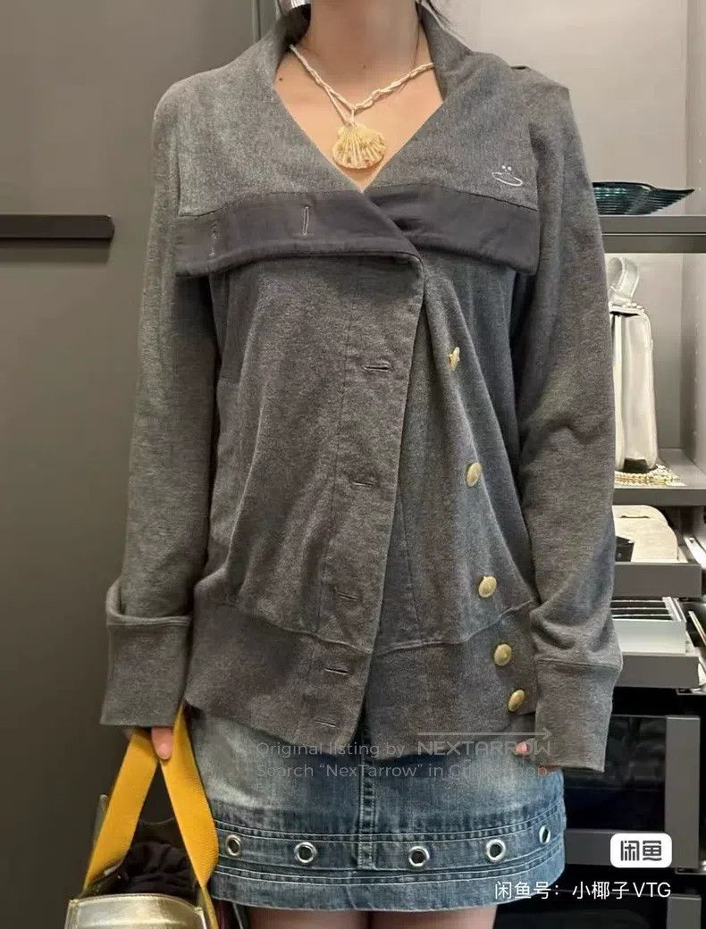 Vivienne Westwood Vivienne Westwood Open-collar sweatshirt jacket Size L / US 10 / IT 46 - 1 Thumbnail