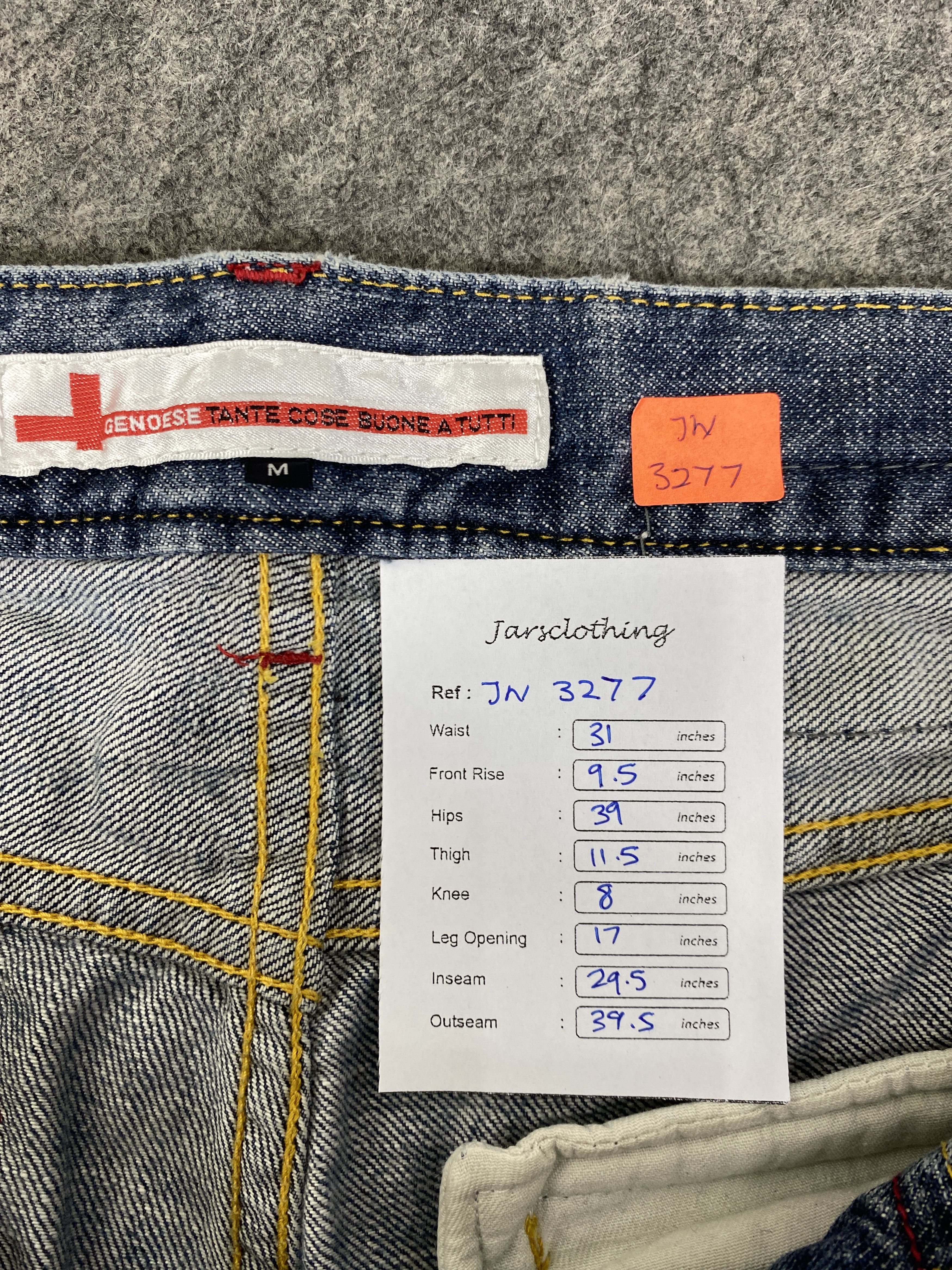 Japanese Brand Distressed Blue Vintage Genoese Flare Jeans 31x29.5 - JN3277 Size US 31 - 8 Thumbnail