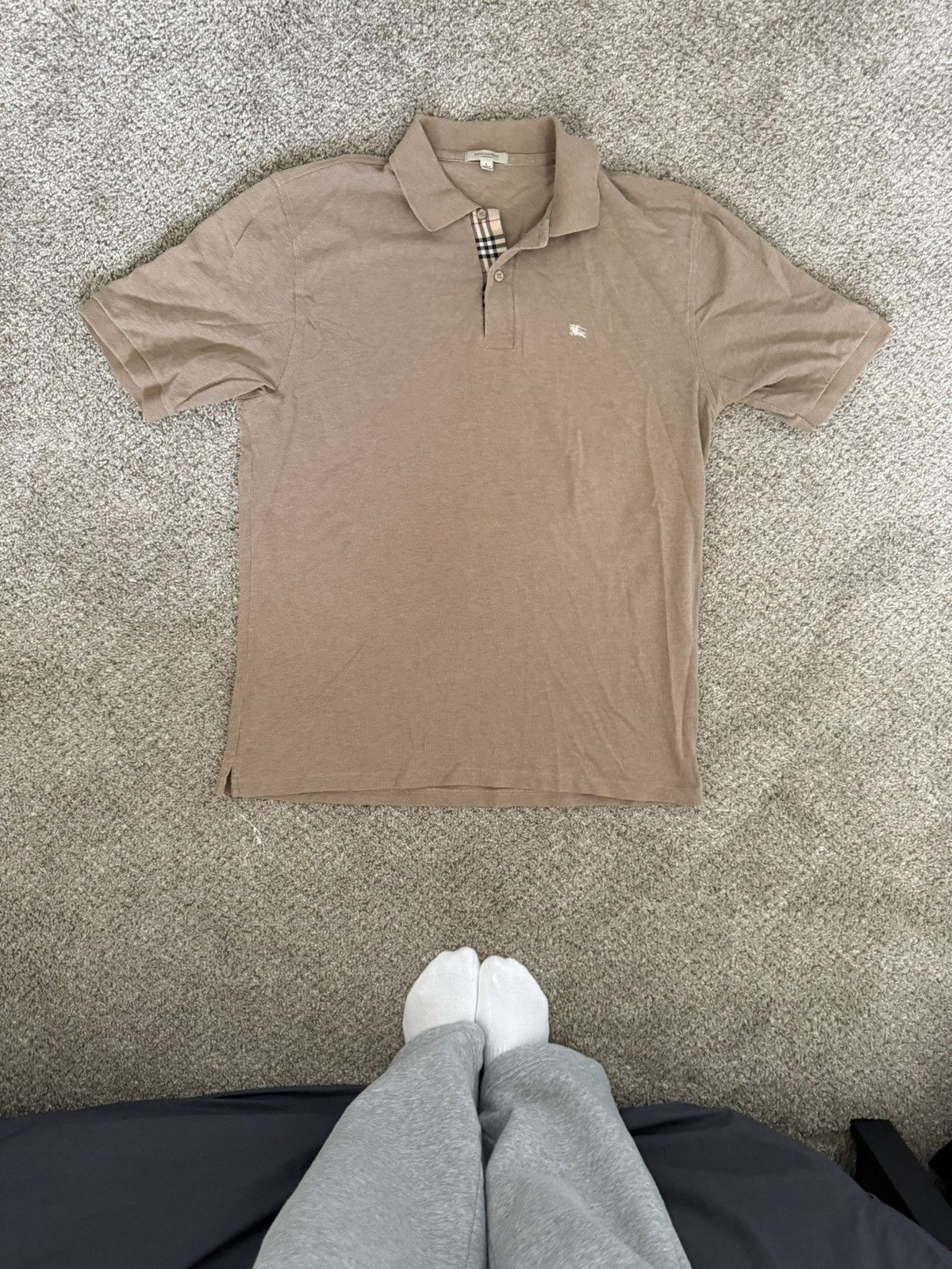 Burberry Burberry tan/beige polo shirt Size US L / EU 52-54 / 3 - 1 Thumbnail