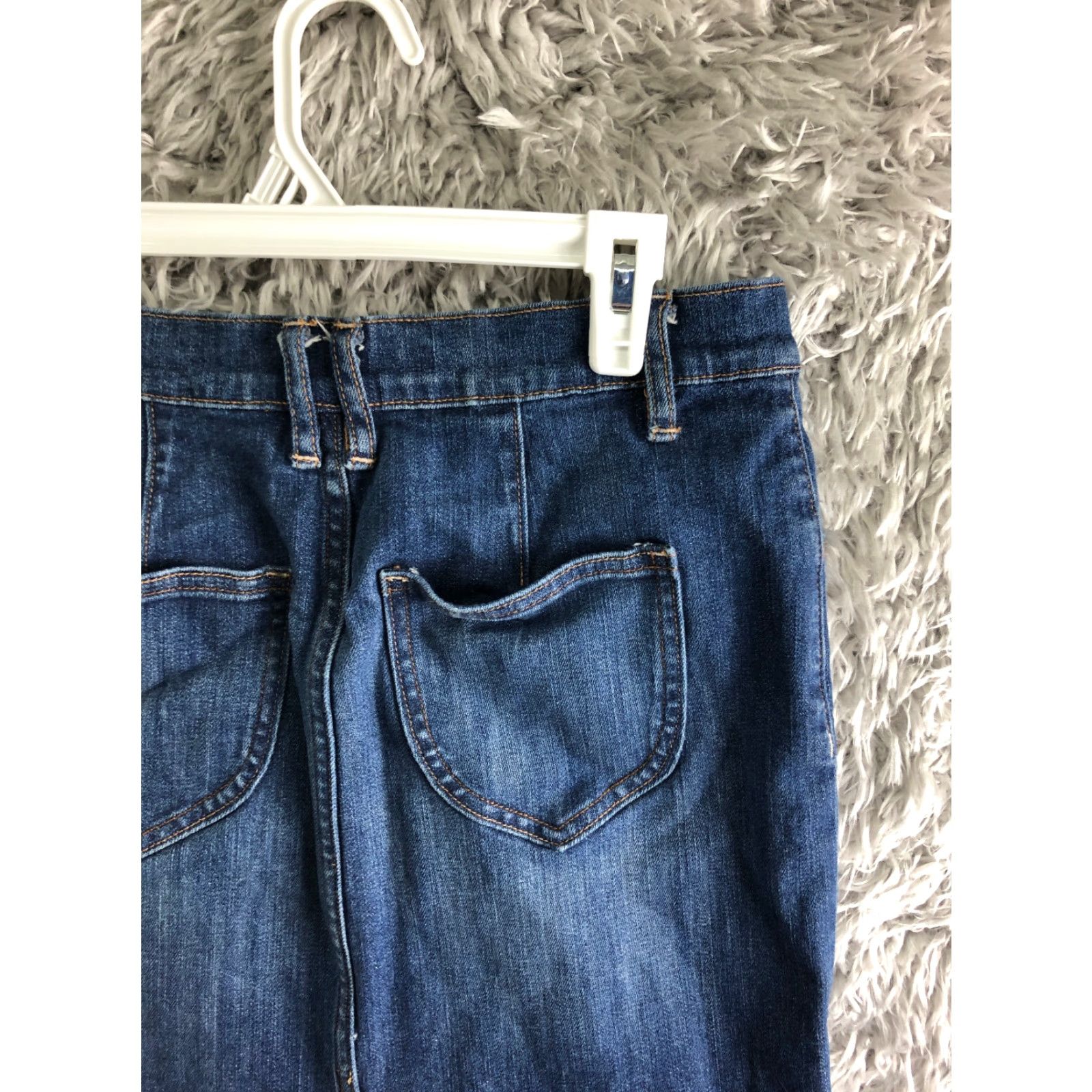 Old Navy Old Navy Women's Sz 2 High Rise Blue Denim Pencil Skirt Stretch Pockets Casual Size 26" / US 2 / IT 38 - 5 Thumbnail