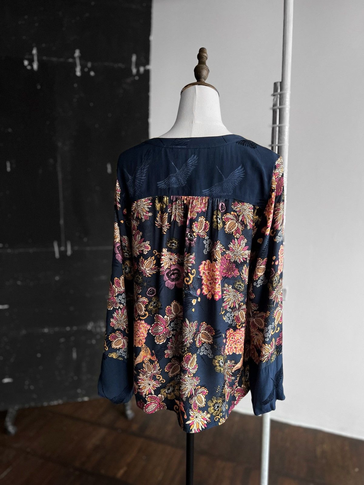 Odd Molly Odd Molly Womens Floral Long Sleeve Cute Blouse Top Shirt Size S / US 4 / IT 40 - 3 Thumbnail