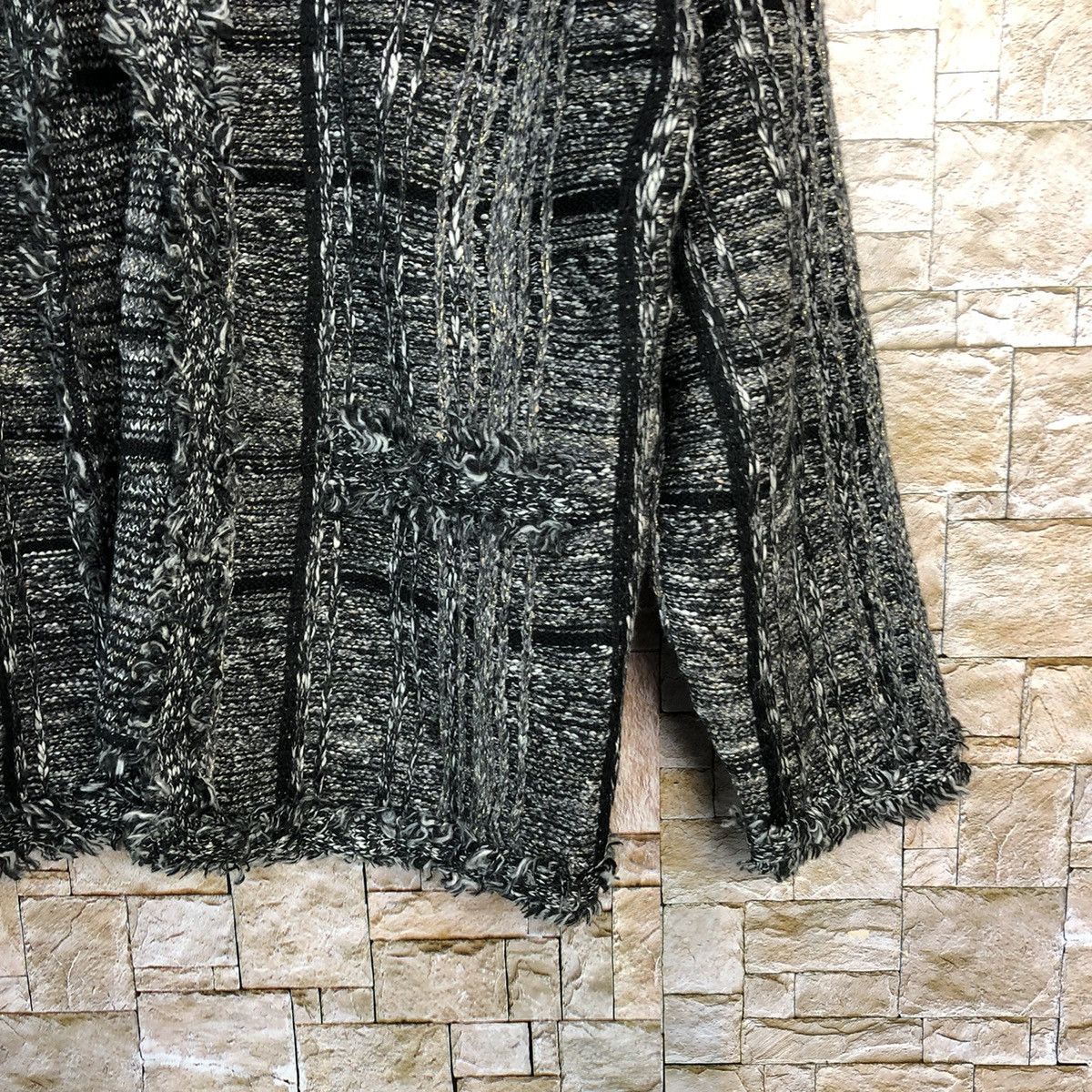 Homespun Knitwear × Japanese Brand Chadoriah Black Knitwear ripped style #A224 Size M / US 6-8 / IT 42-44 - 5 Thumbnail