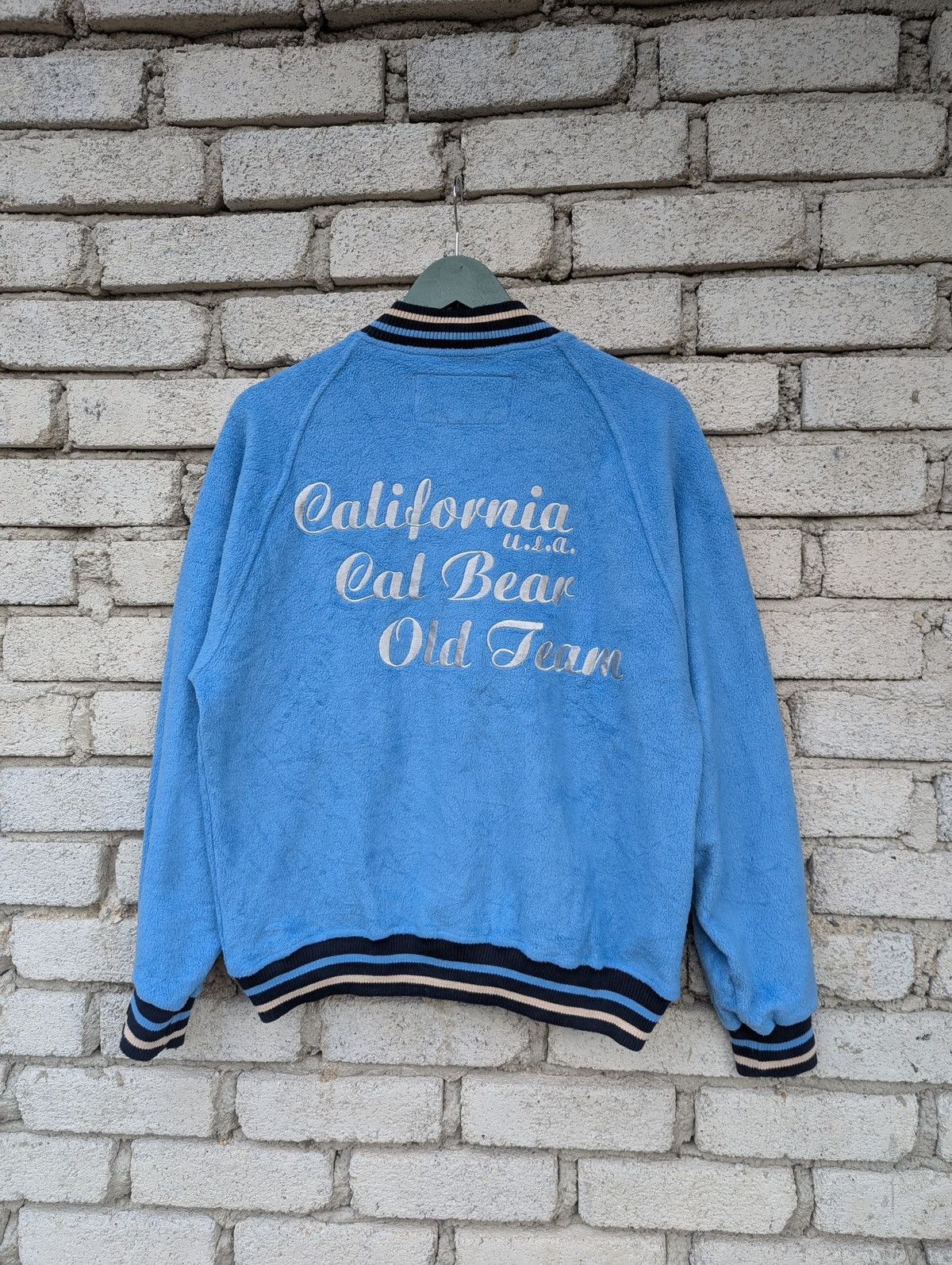Other Bear Varsity Jacket Light Blue Fleece Letterman Style Size US M / EU 48-50 / 2 - 2 Thumbnail