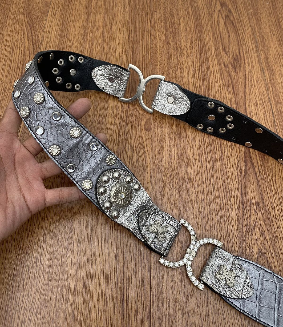 If Six Was Nine Silver studded crystal belt Size ONE SIZE - 3 Thumbnail