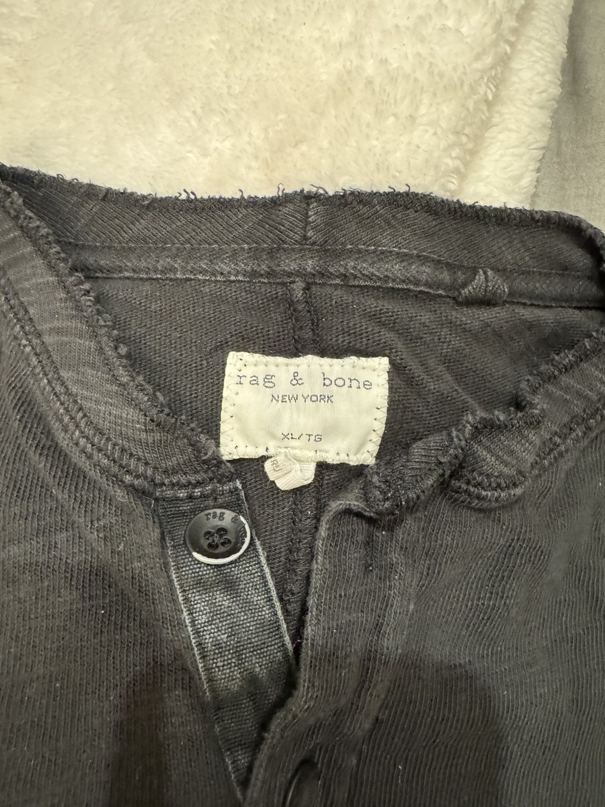 Rag & Bone Rag & Bone Classic Flame Henley in Jet Black XL Size US XL / EU 56 / 4 - 3 Thumbnail