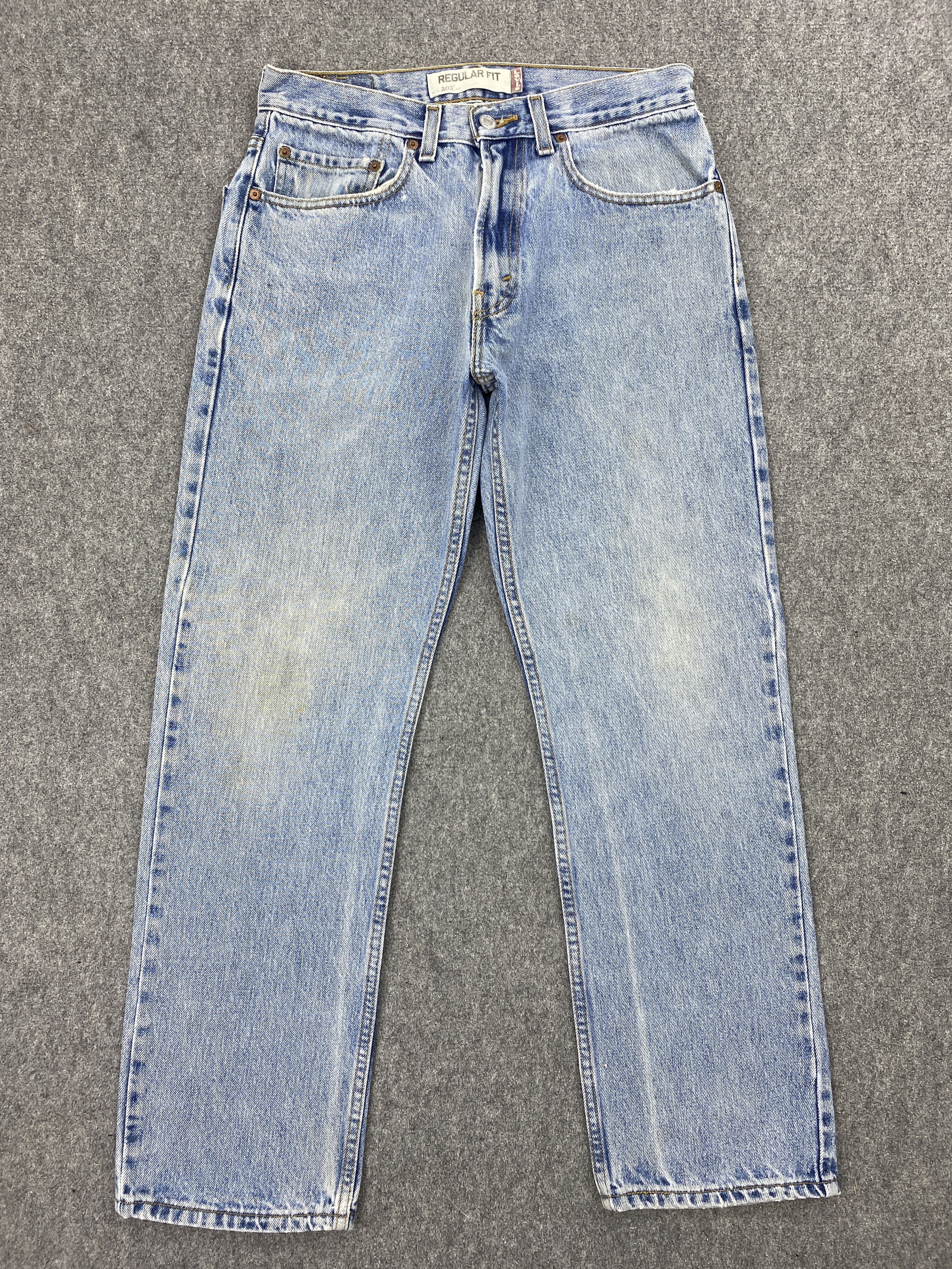 image of Levis x Vintage Levi's 505 Faded Blue Jeans in Blue Denim, Men's (Size 29)