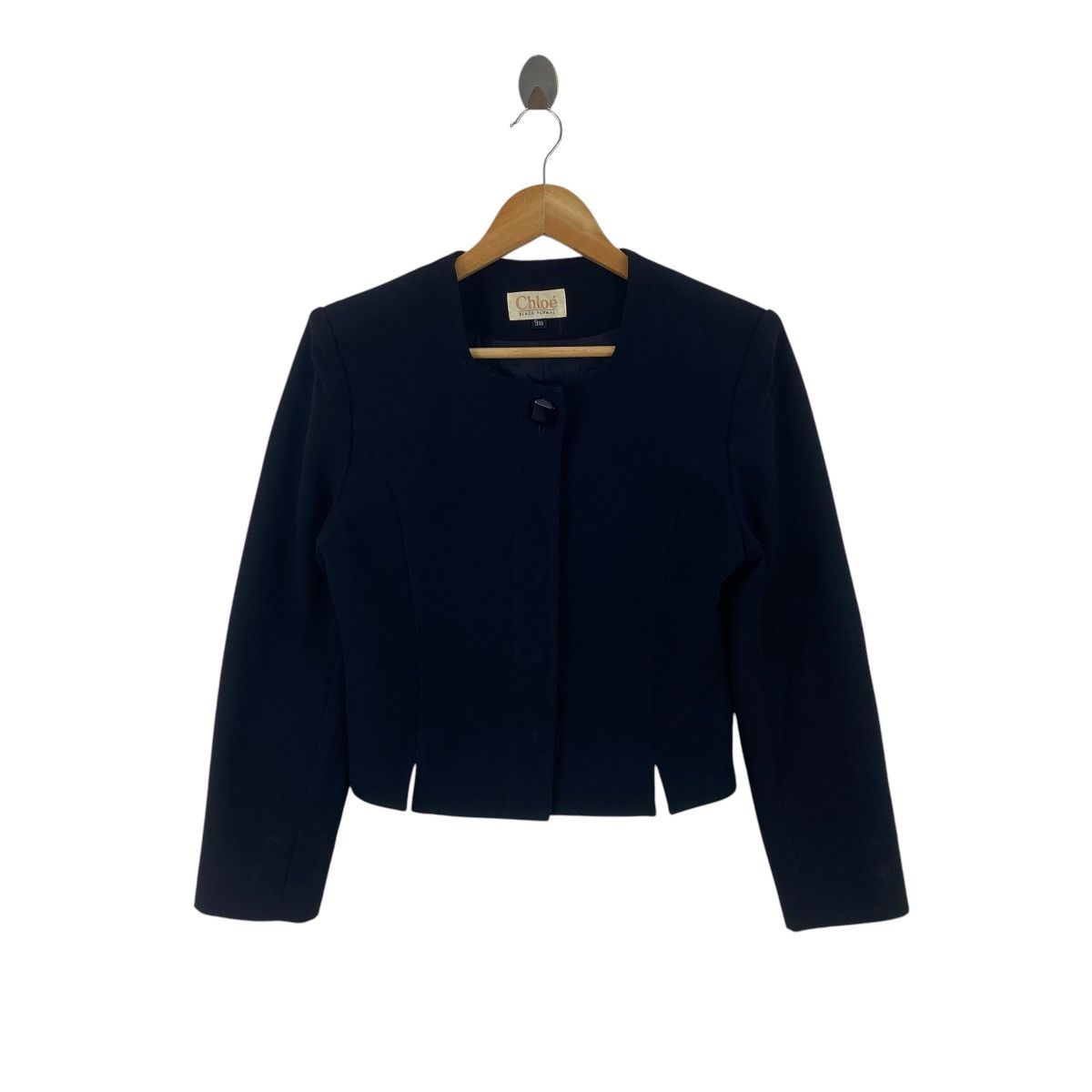 Chloe Vintage CHLOE FORMAL Cropped Blazer Jacket Minimalist Size S / US 4 / IT 40 - 3 Thumbnail