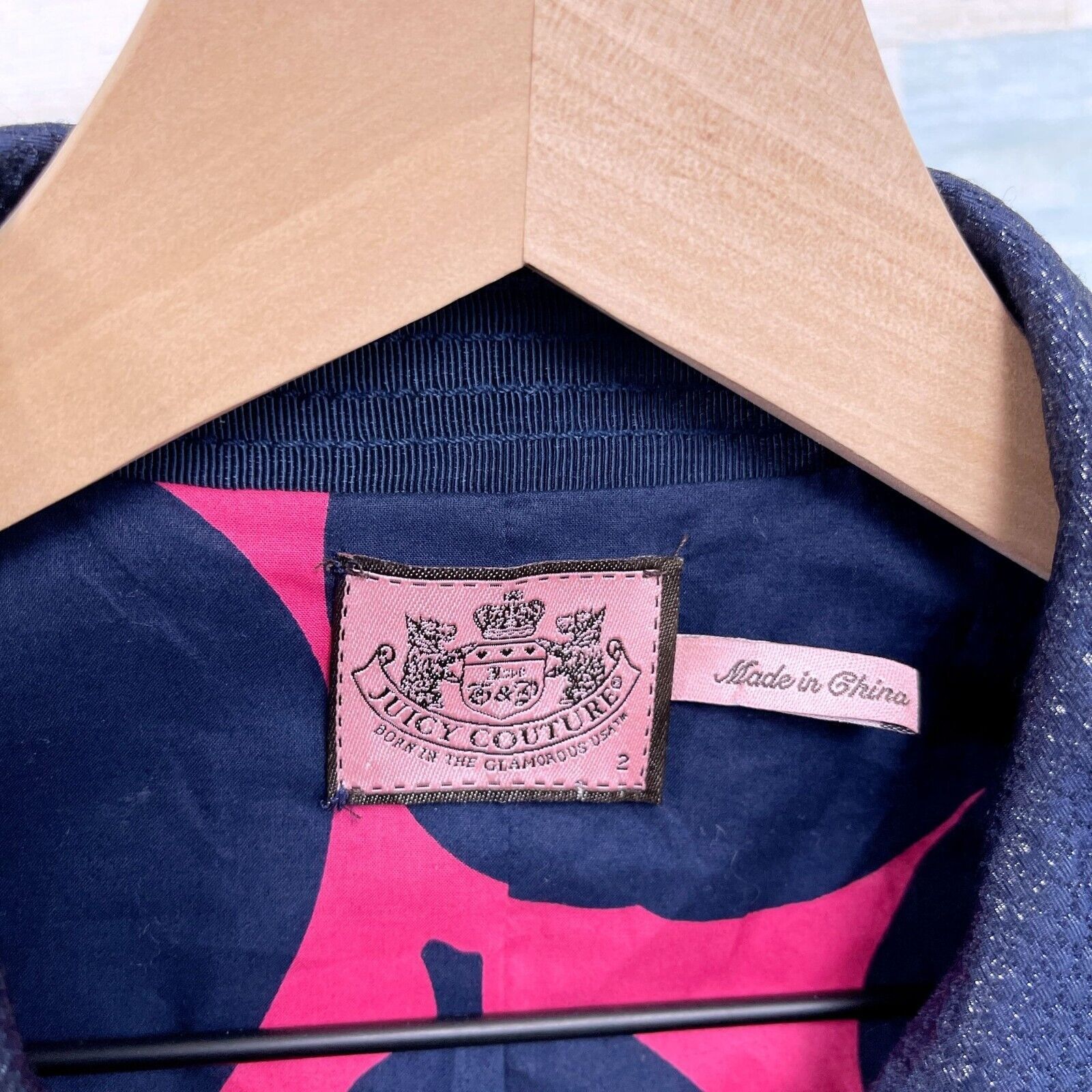 Juicy Couture Juicy Couture Glitter Crop Blazer Blue Wool Silk Pleated 2 Size XS / US 0-2 / IT 36-38 - 5 Thumbnail