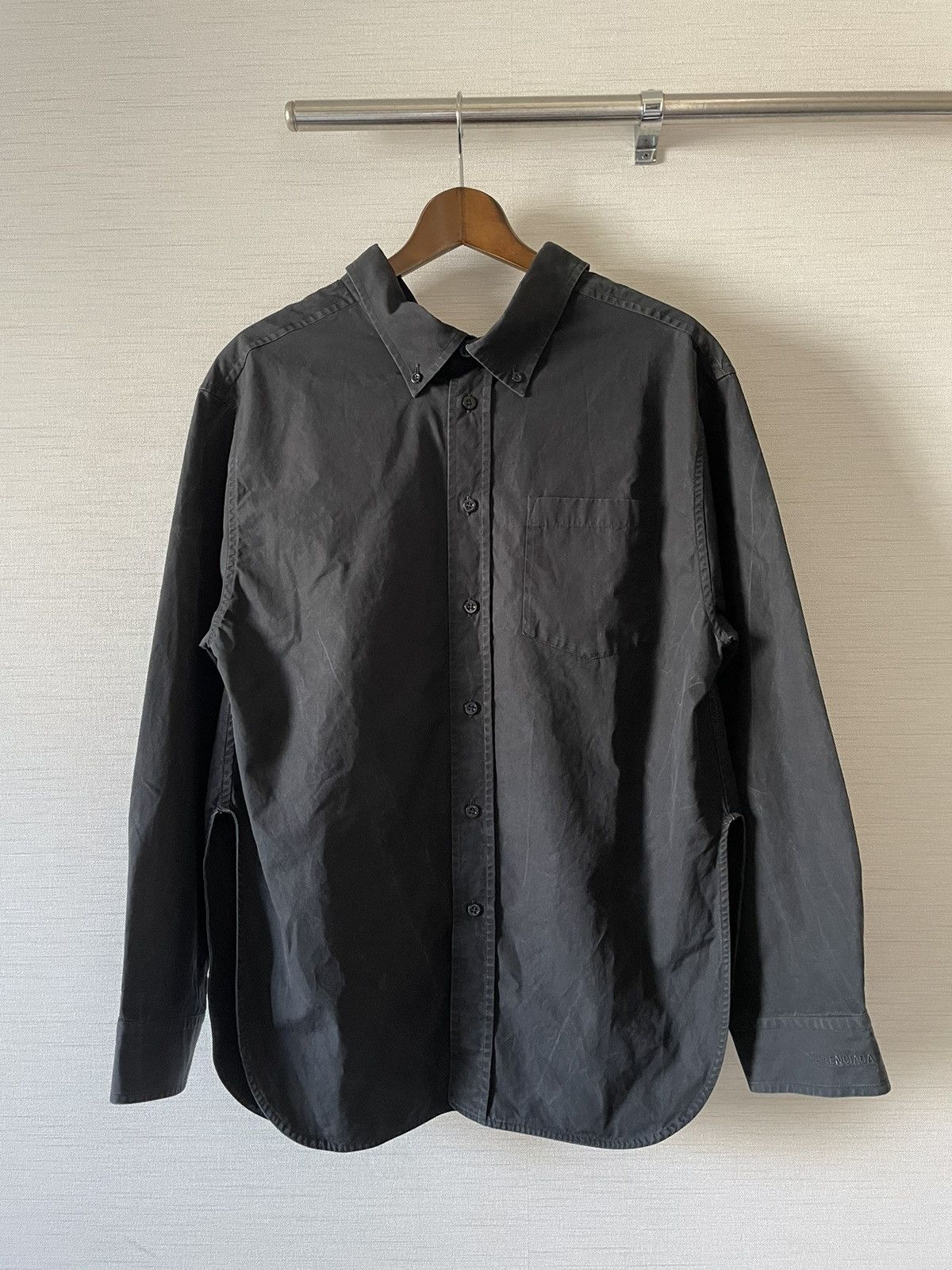 Balenciaga Balenciaga Cacoon Swings Button Down Shirt Black SS17 Size US M / EU 48-50 / 2 - 3 Thumbnail