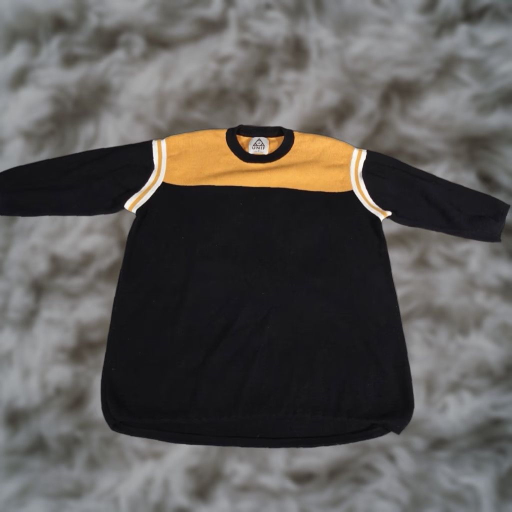 UNIF UNIF Sweater Mens Small Navy Blue Crewneck Pullover Oversized Cotton Knit Mens Size US S / EU 44-46 / 1 - 1 Thumbnail