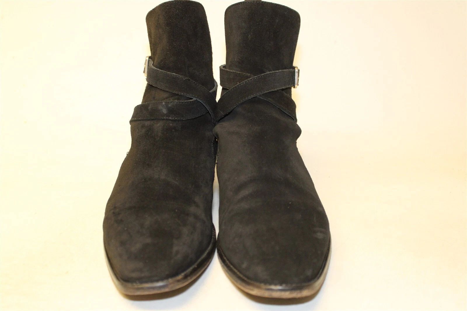 Genuine Leather Black Suede Jodhpur Boots Black 11 Leather Strap Buckle Size US 11 / EU 44 - 11 Thumbnail
