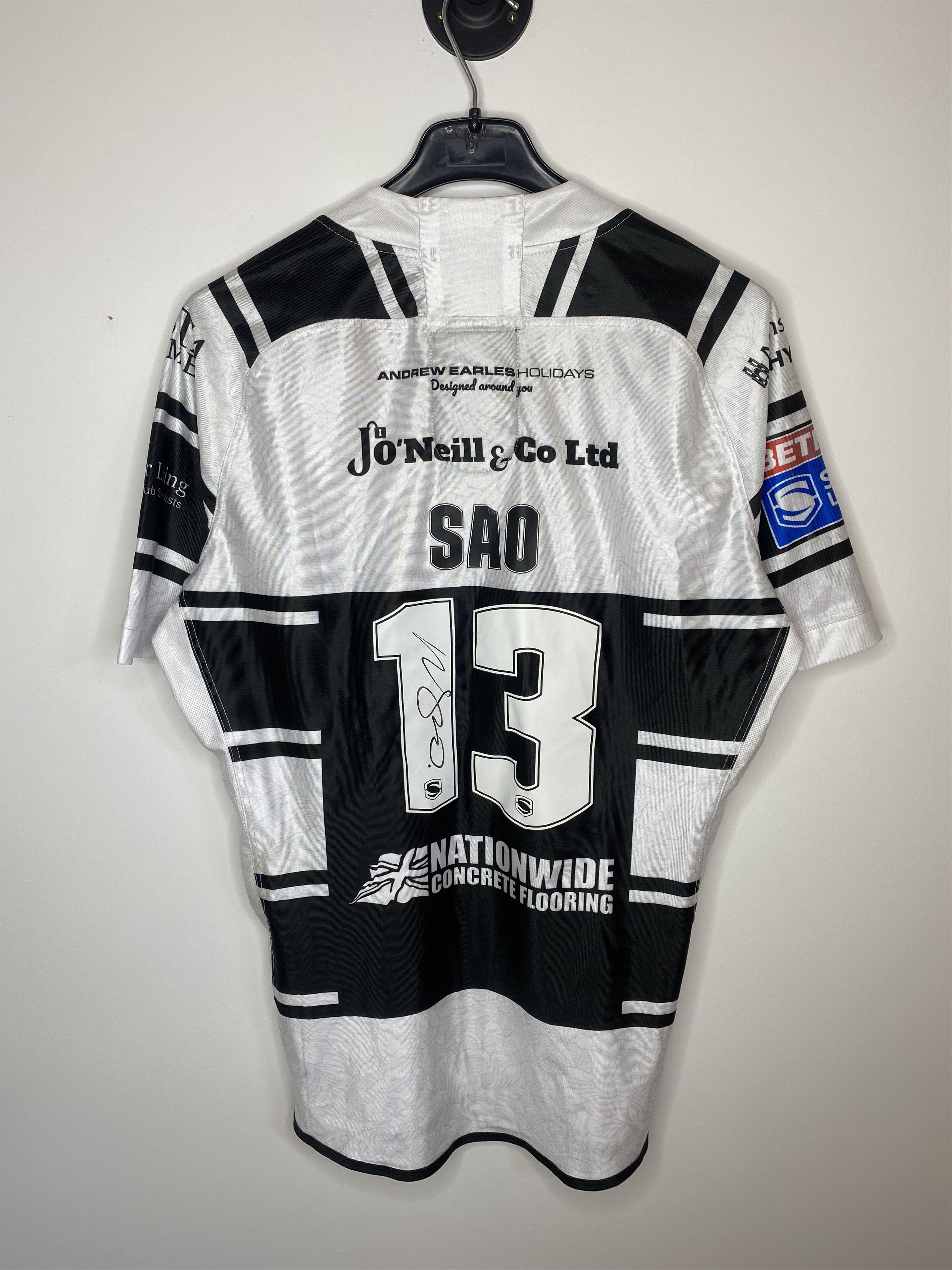 Nike SAO #13 HULL FC 2020 HOME RUGBY MATCH ISSUE SHIRT JERSEY Size US L / EU 52-54 / 3 - 1 Thumbnail