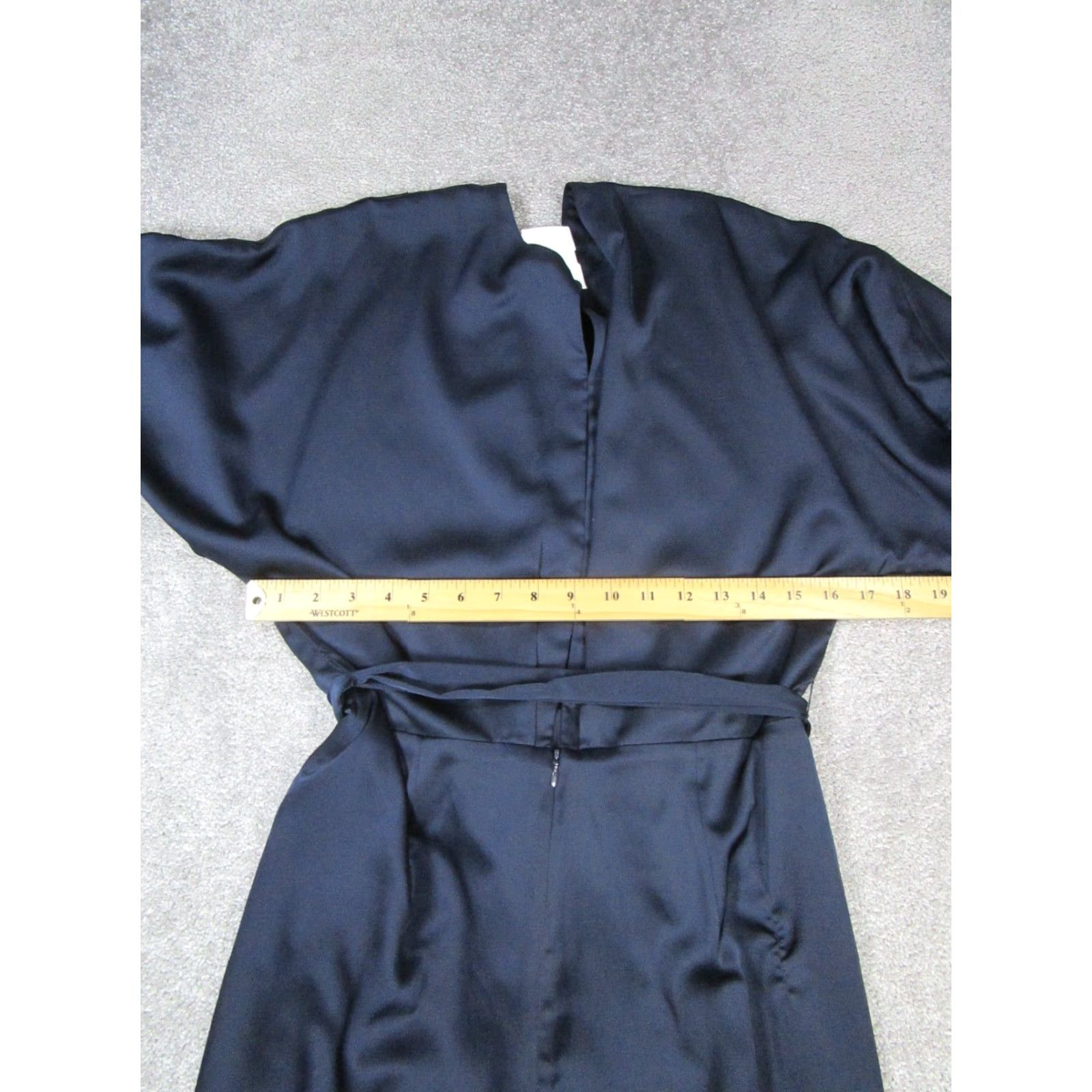 Karina Grimaldi Karina Grimaldi Isabeli Jumpsuit Women Small Blue Satin Wrap V-Neck Button Wide-Leg One-Piece Casual Party/Cocktail Travel New Size 28" / US 6 / IT 42 - 7 Thumbnail