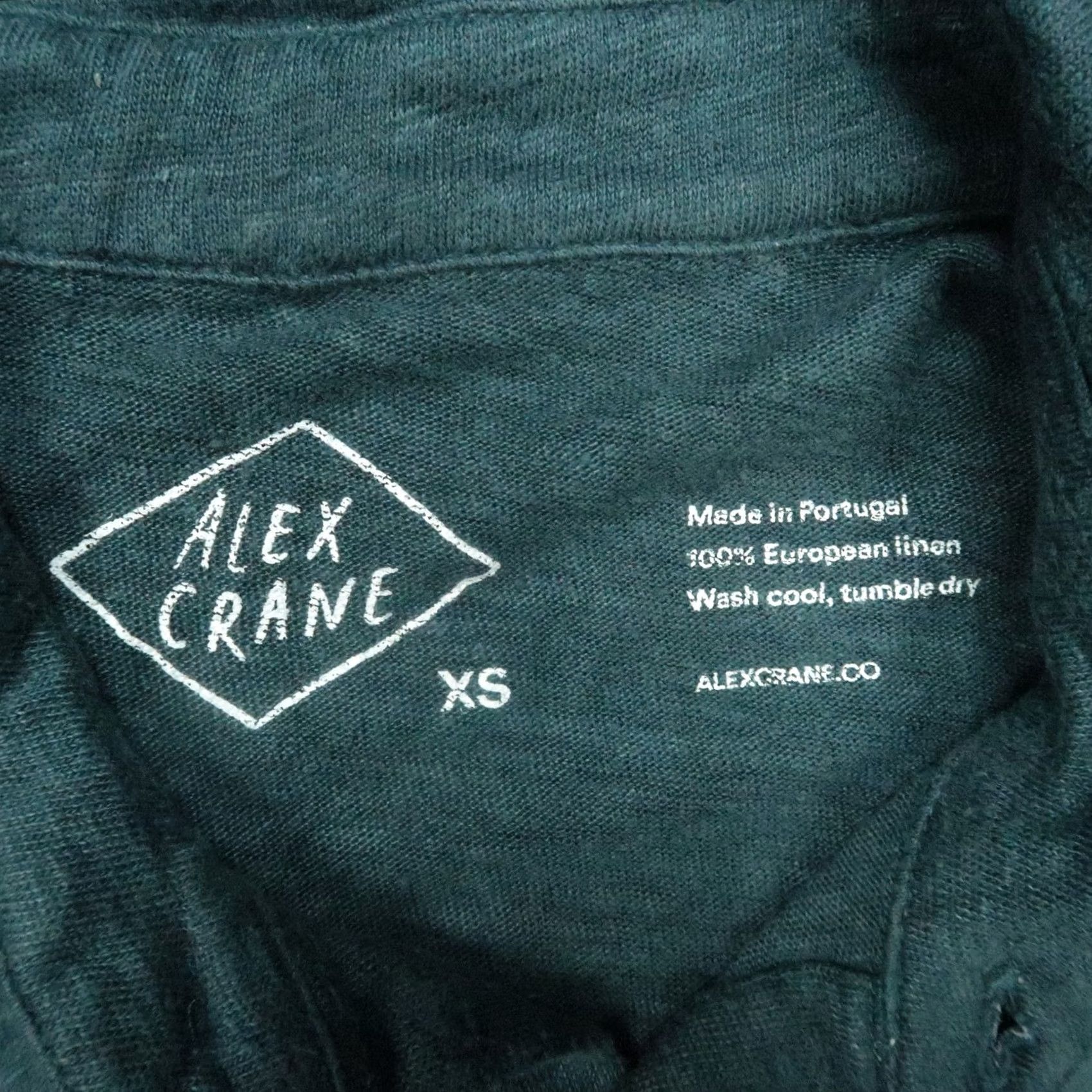 Vintage Alex Crane Shirt Mens XS Blue Short Sleeve European Linen Camp Collar Button-Up Size US XS / EU 42 / 0 - 3 Thumbnail