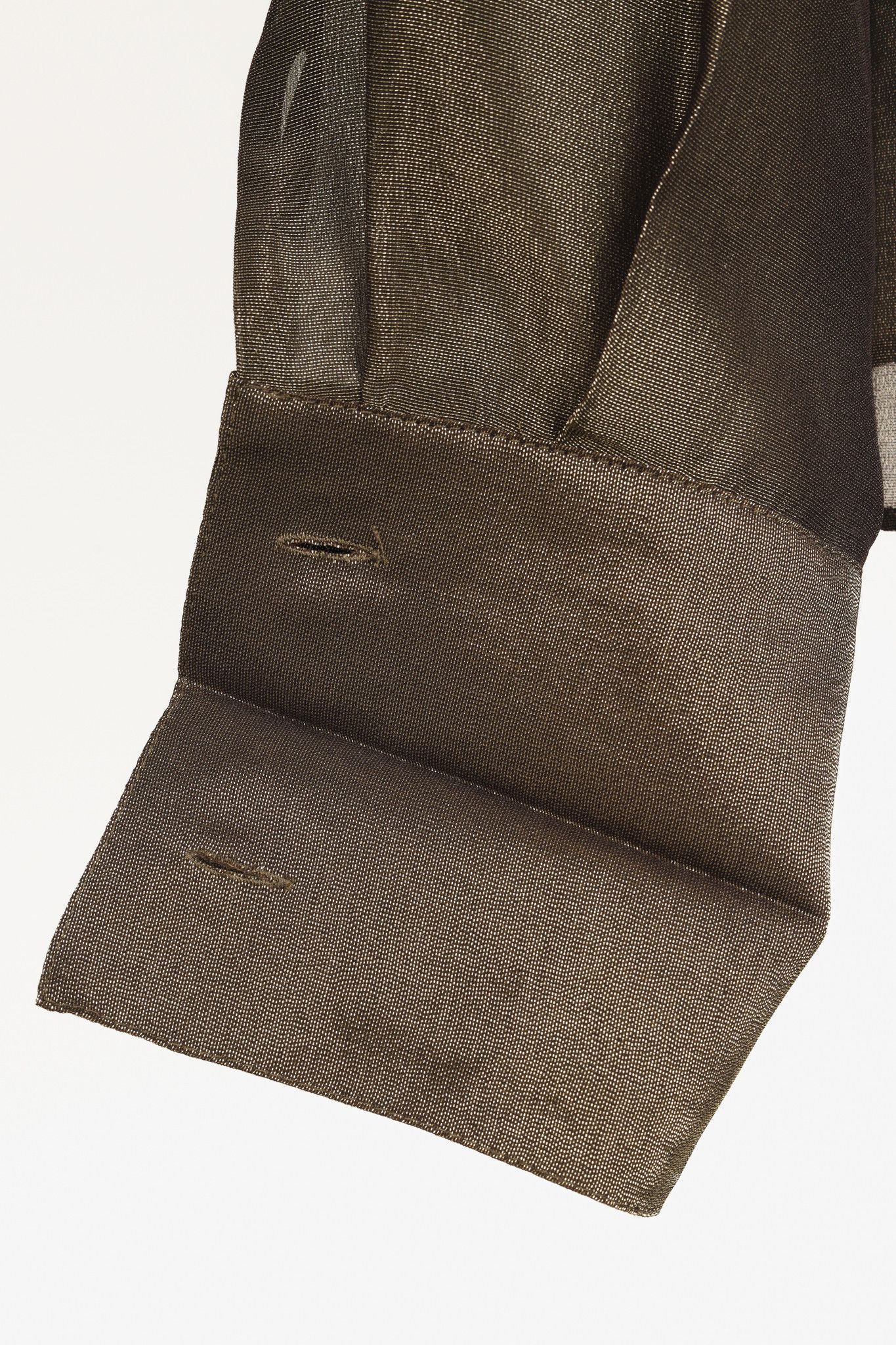 Giorgio Armani Giorgio Armani Gold Lamé French Cuff Blouse Size L / US 10 / IT 46 - 7 Thumbnail