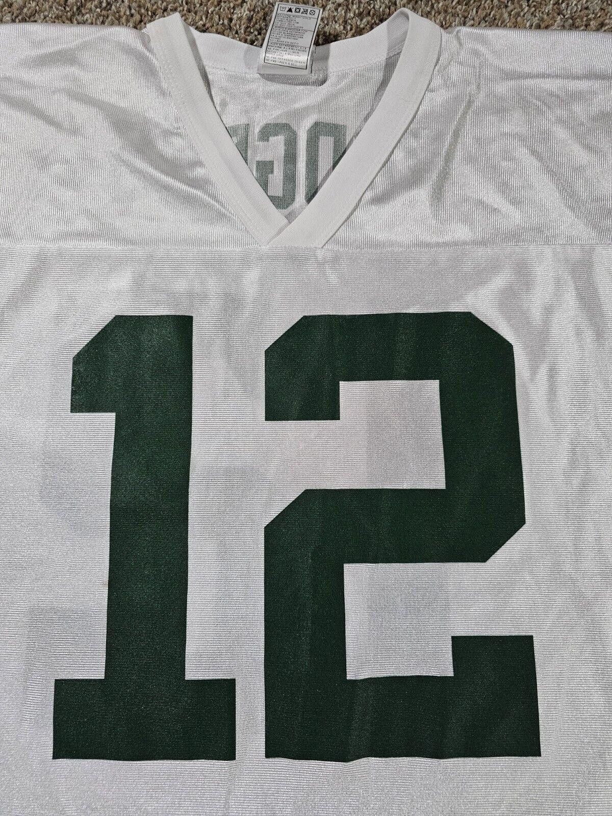 Designer NFL Jersey Green Bay Packers Aaron Rodgers #12 White L Size ONE SIZE - 2 Thumbnail
