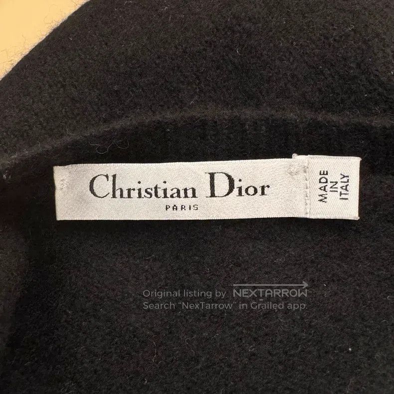 Dior Dior Black little dinosaur pattern inlaid cashmere round-n Size XS / US 0-2 / IT 36-38 - 5 Thumbnail