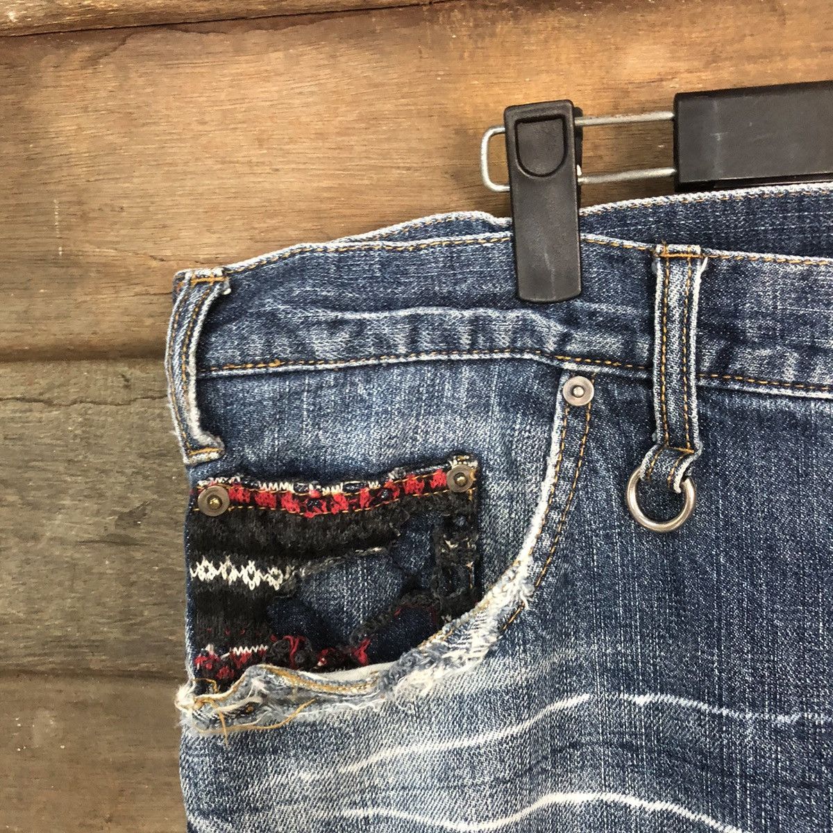 In The Attic In The Attic Blue Distressed Denim Pants #7320 Size US 38 / EU 54 - 4 Thumbnail