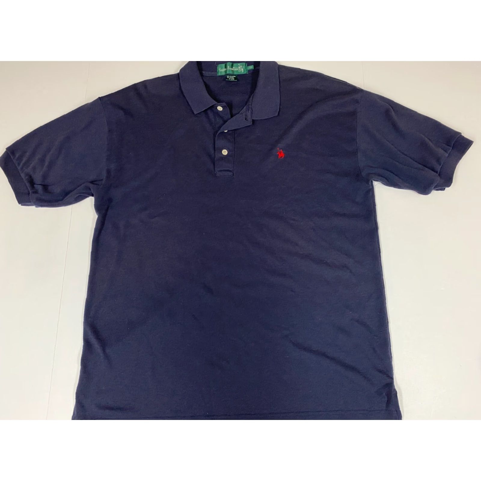 Vintage Knights of Roundtable Polo Shirt XL Blue Knit Polyester Logo Short Sleeve Classic Men Regular Golf Size US XL / EU 56 / 4 - 2 Thumbnail