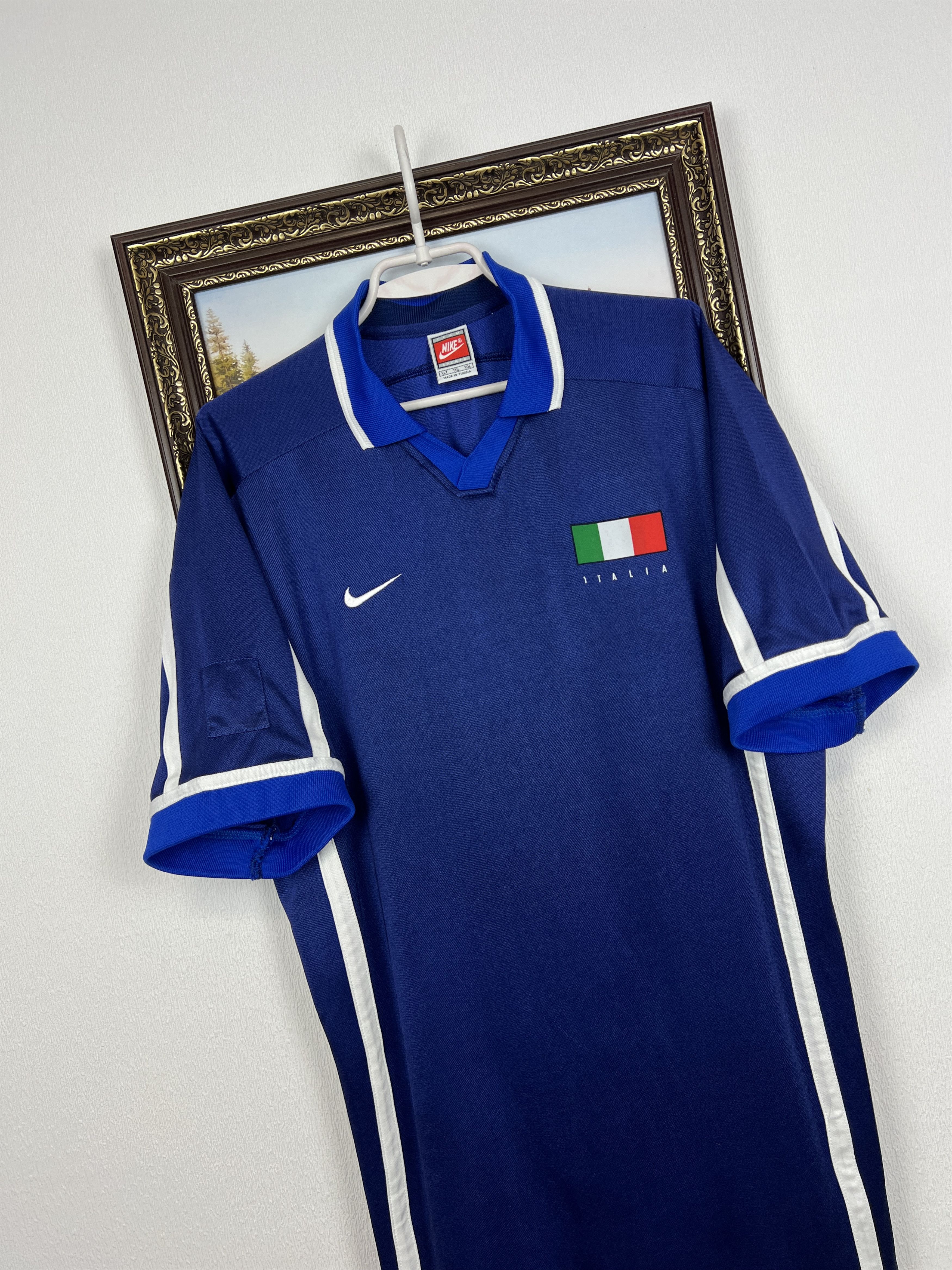 Nike Vintage 90's Nike Italy Football Shirt Soccer Jersey Maglia Size US XL / EU 56 / 4 - 4 Thumbnail