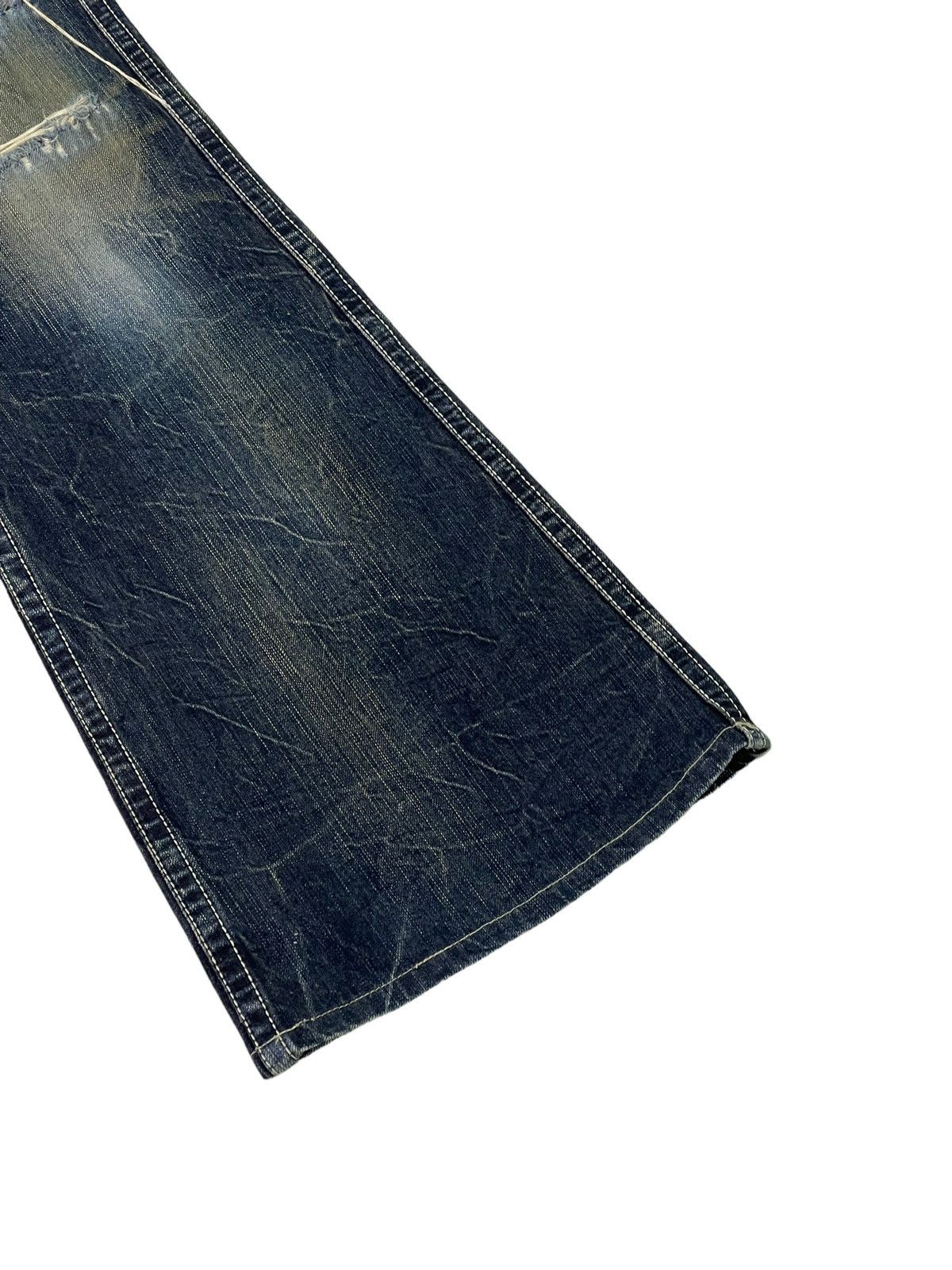 Japanese Brand Flare Jeans Brappers Japan Distres Low Rise Bell Bottom 7🟦1 Size US 28 / EU 44 - 4 Thumbnail
