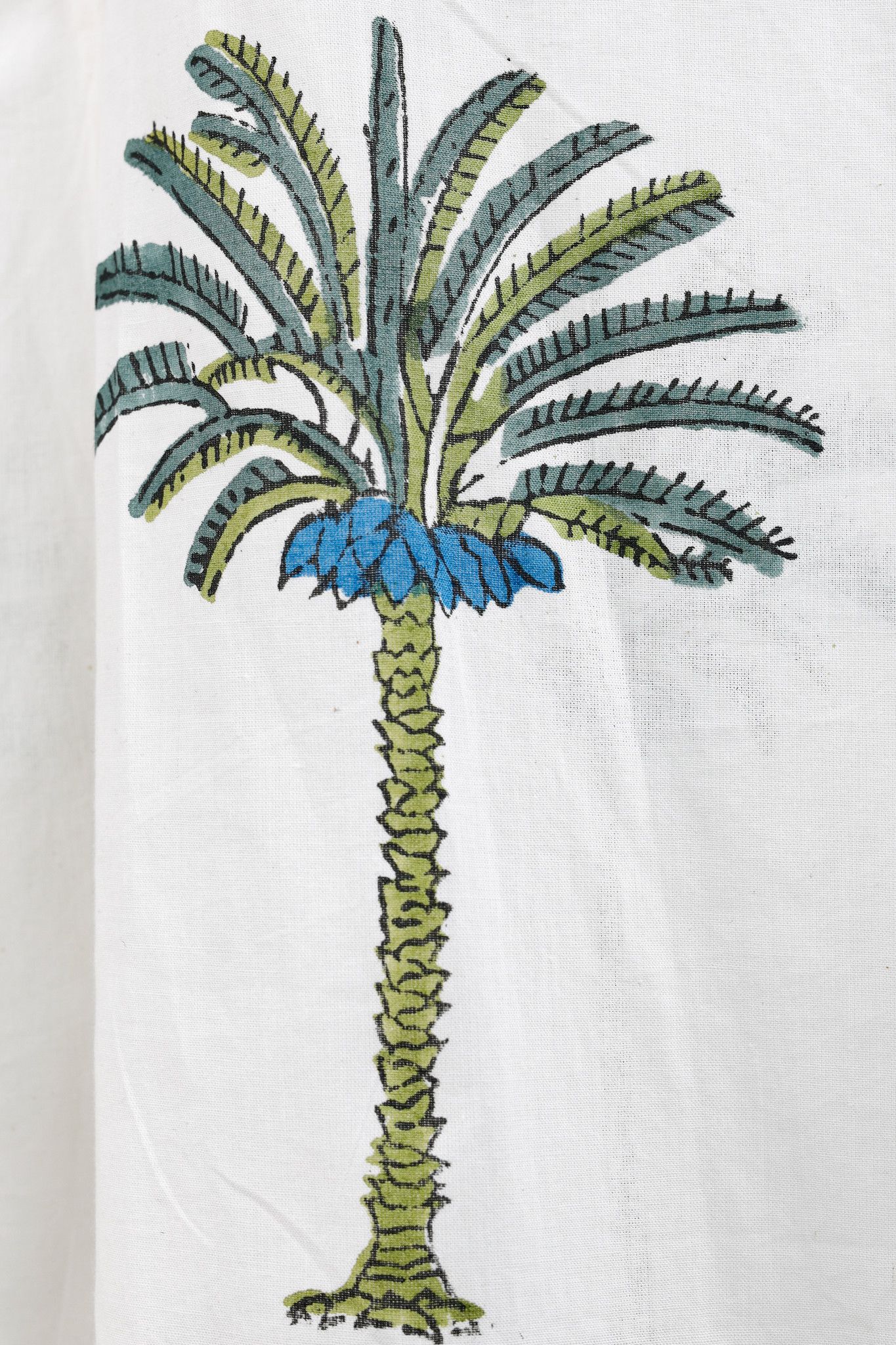 Designer V de Vinster White & Green Oversized Palm Tree Print Tunic Size L / US 10 / IT 46 - 7 Thumbnail