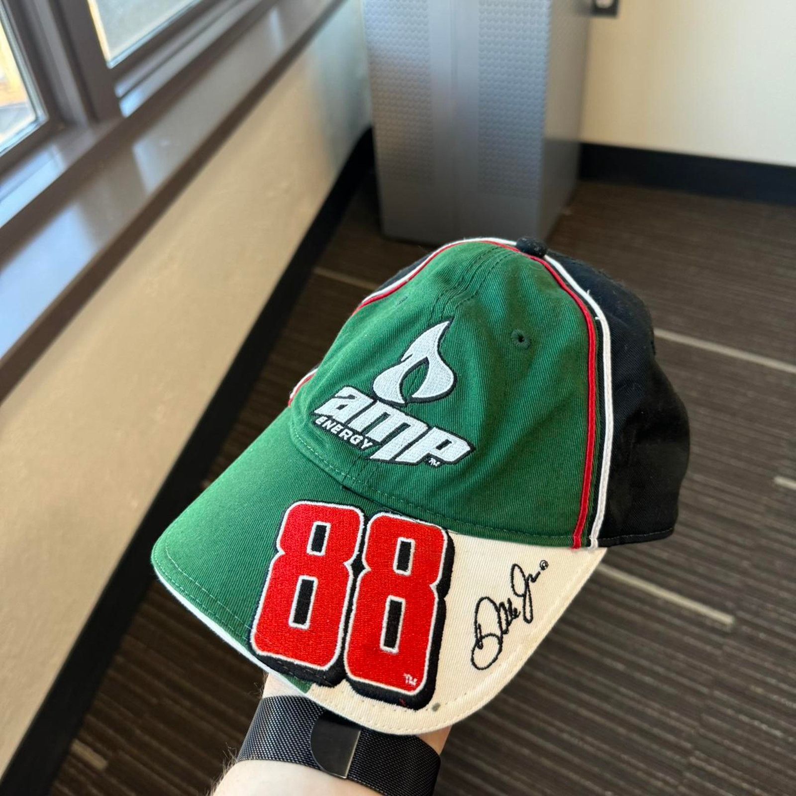 Chase Authentics Chase Authentics Dale Earnhardt Jr. NASCAR green red cap Size ONE SIZE - 1 Thumbnail