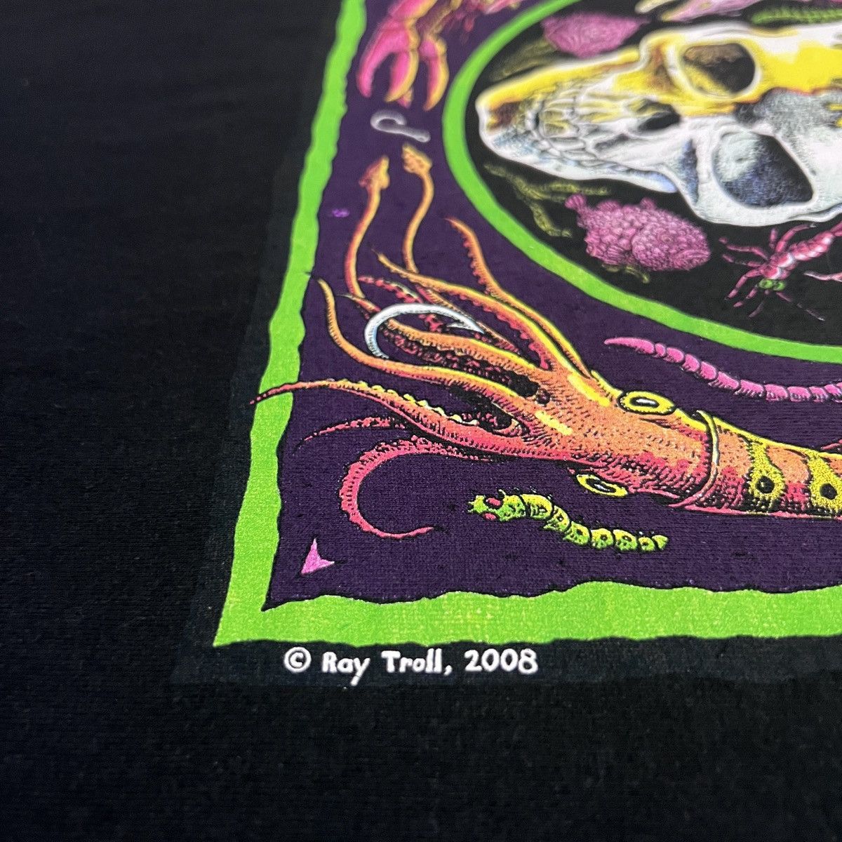 Other Vintage Y2K The Baitful Dead Ray Troll Graphic Tee 2XL Size US XXL / EU 58 / 5 - 3 Thumbnail