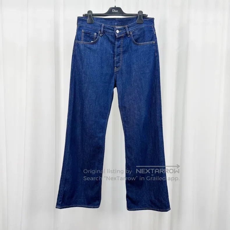 Acne Studios Acne Studios 2021M Edition Leather Patch Denim Pants Size US 31 - 1 Thumbnail