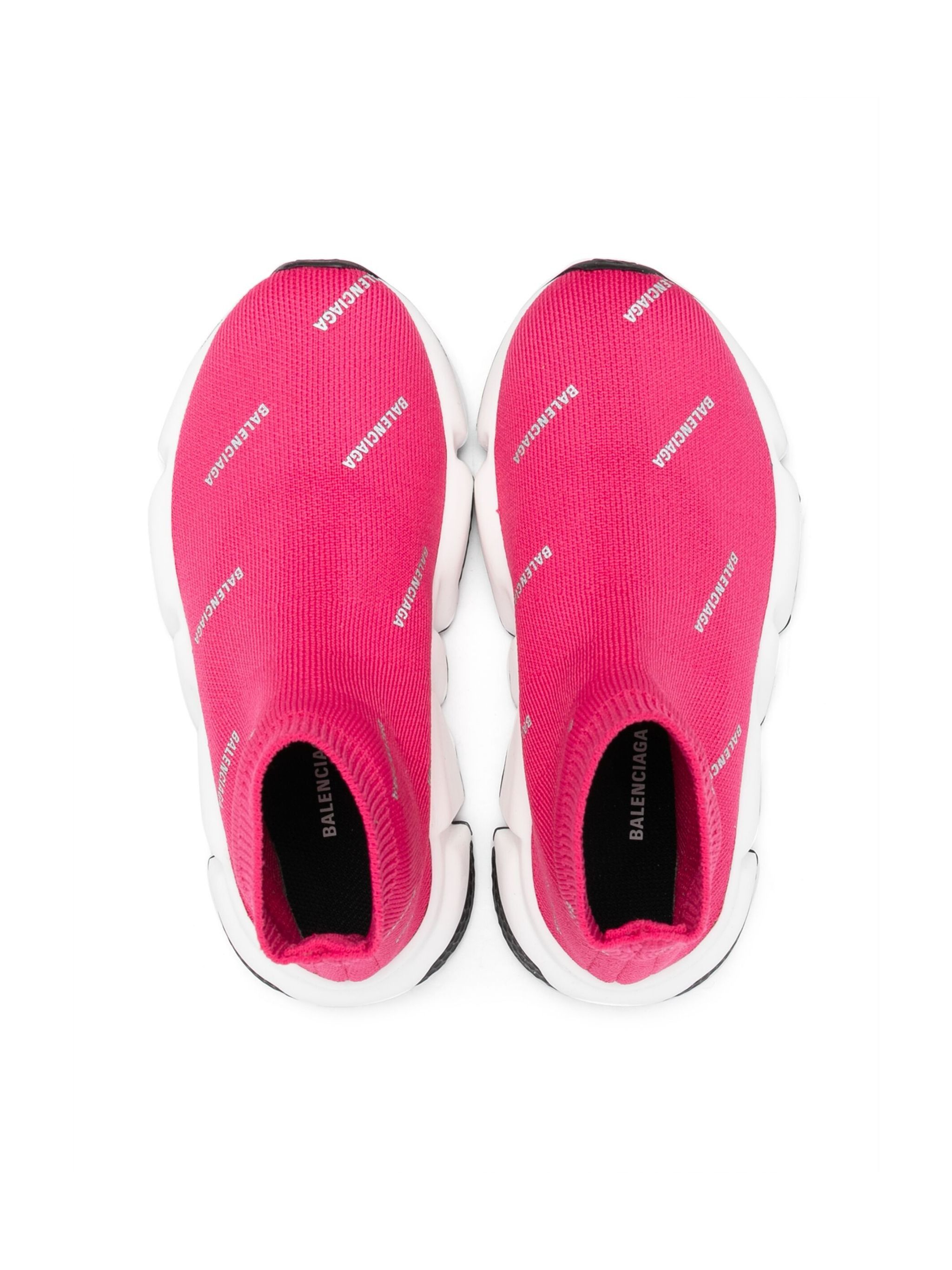 Balenciaga o1mt1gz1124 KIDS Speed 2.0 Allover Sneakers in Pink Size US 5 / EU 37 - 2 Thumbnail