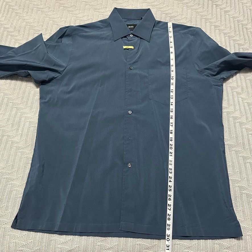 Hugo Boss Hugo Boss matte blue button down size 16.5 Size US L / EU 52-54 / 3 - 9 Thumbnail