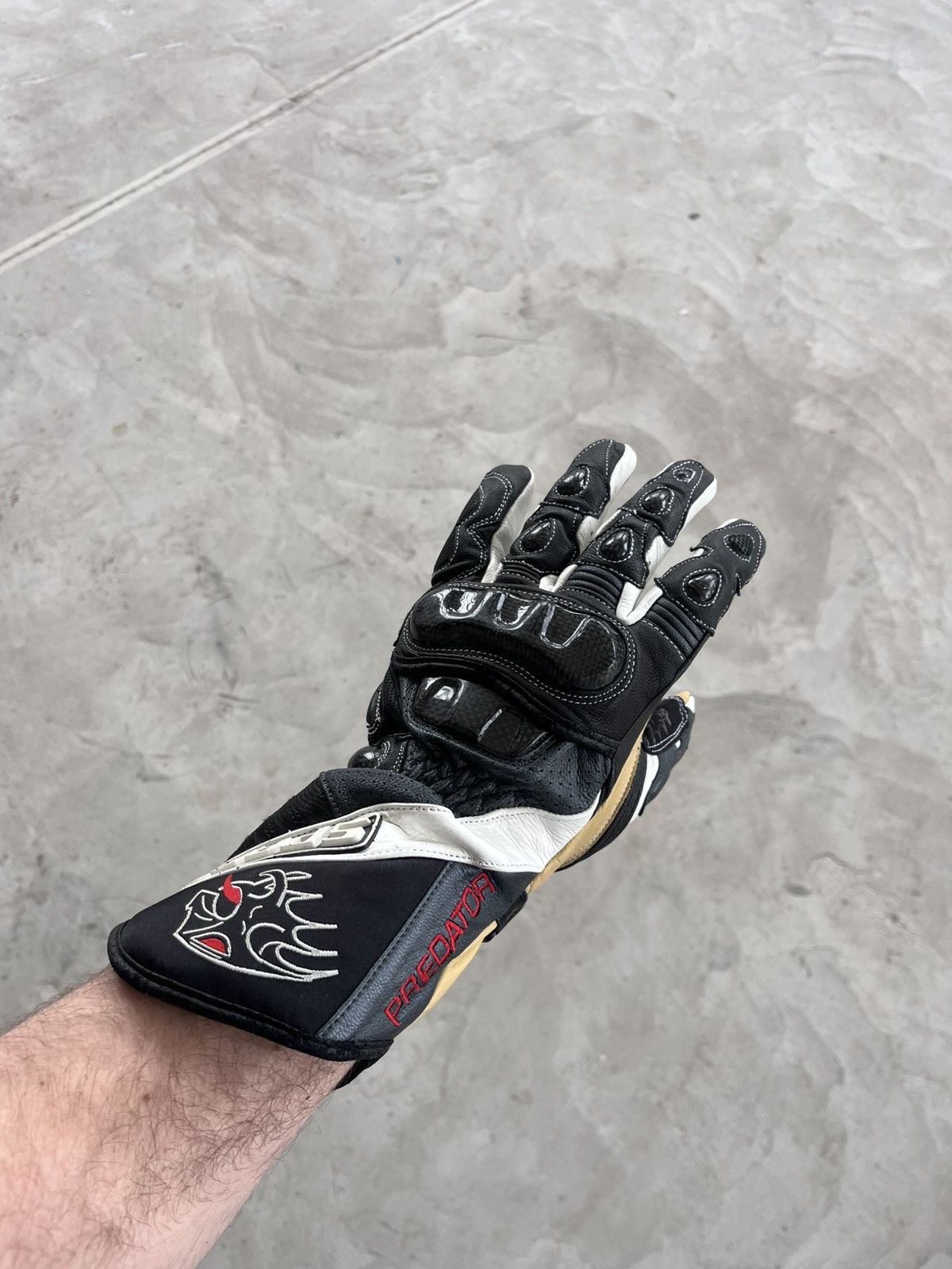 Other Vintage Spada Leather Motorcycle Gloves Carbon Inserts Y2K Size ONE SIZE - 1 Thumbnail
