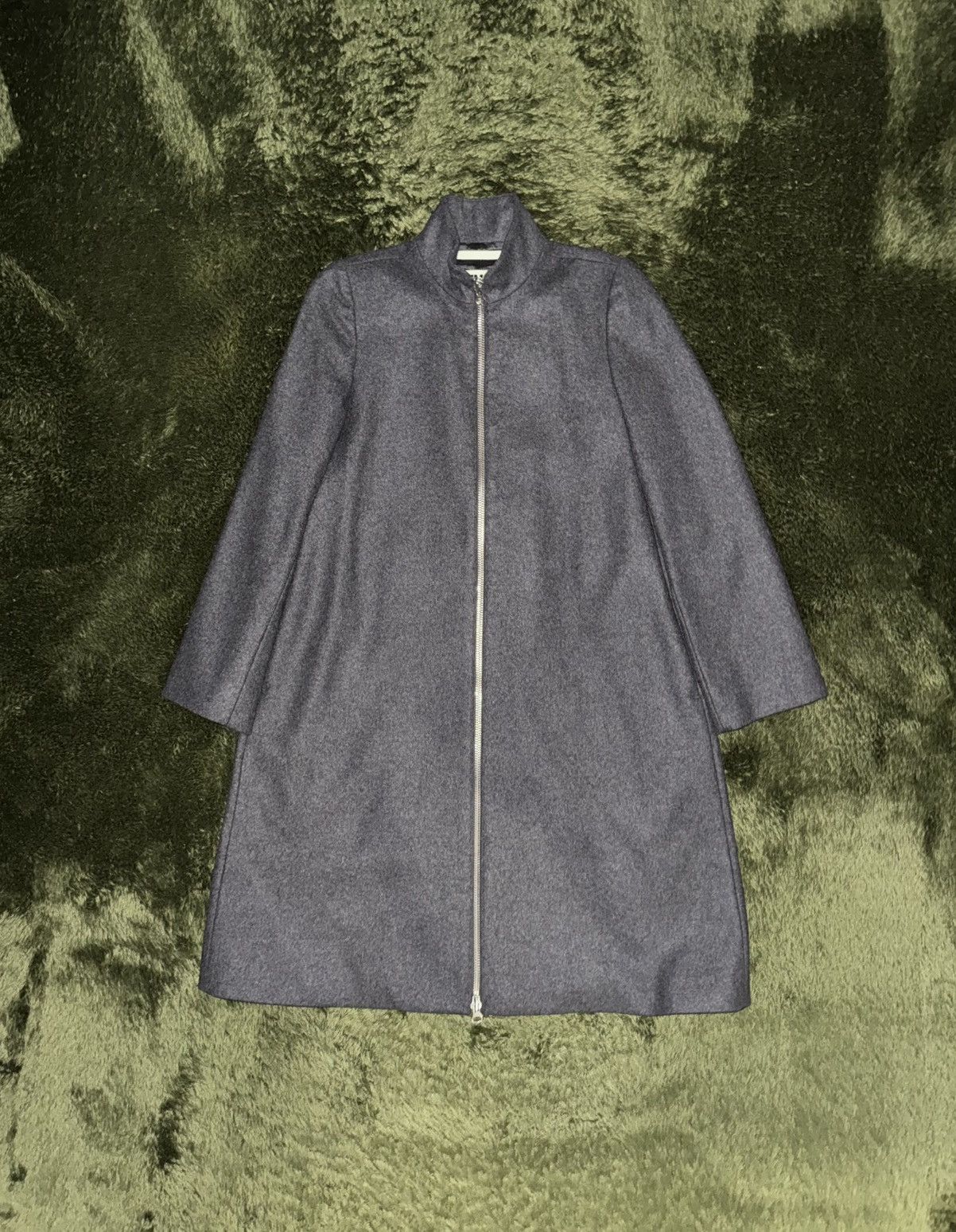 [38] MM6 Maison Margiela Two-Way Zip Wool Coat Grey