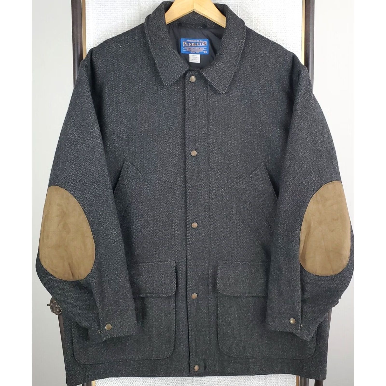 Pendleton VTG PENDLETON Mens Size Medium 100% Virg Wool USA Made Herringbone Field Jacket Size US XL / EU 56 / 4 - 3 Thumbnail