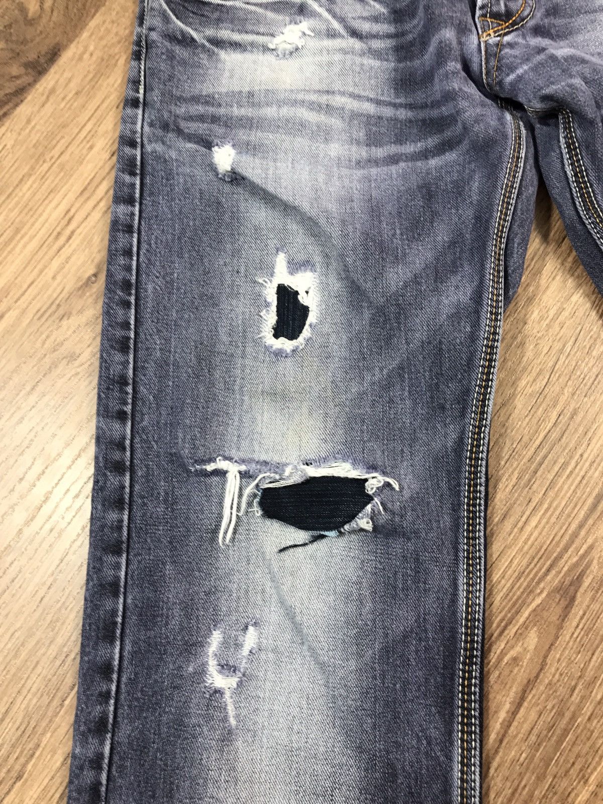 Japanese Brand × Vintage Vintage Distressed Denim Pants Dont Panic Size US 32 / EU 48 - 4 Thumbnail