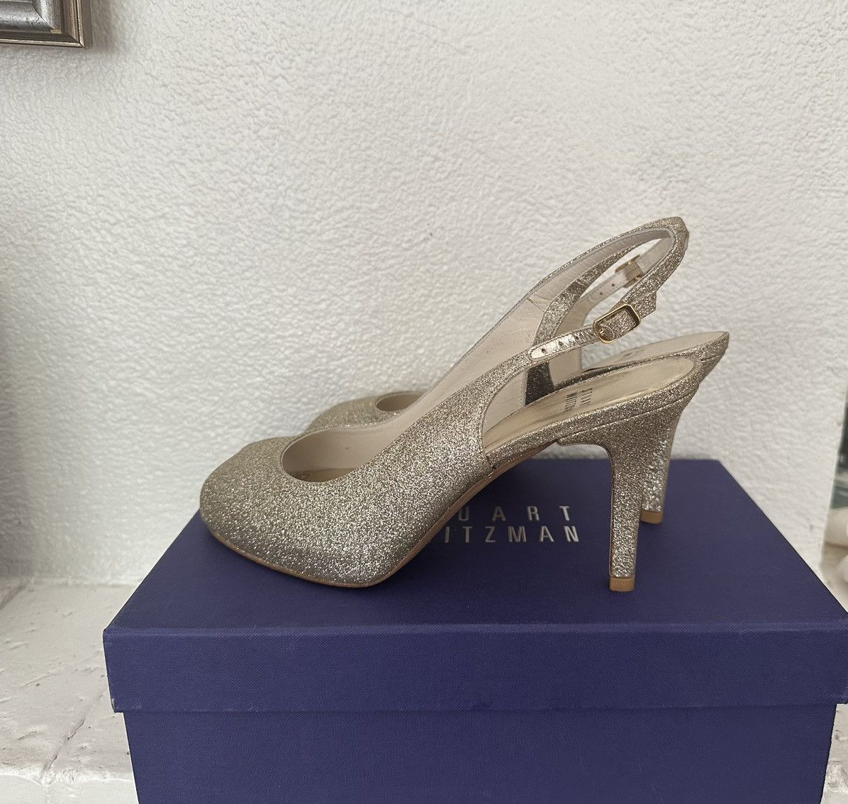 Stuart Weitzman Stuart Weitzman Mini Glitter Slingbacks Size US 9 / IT 39 - 6 Thumbnail