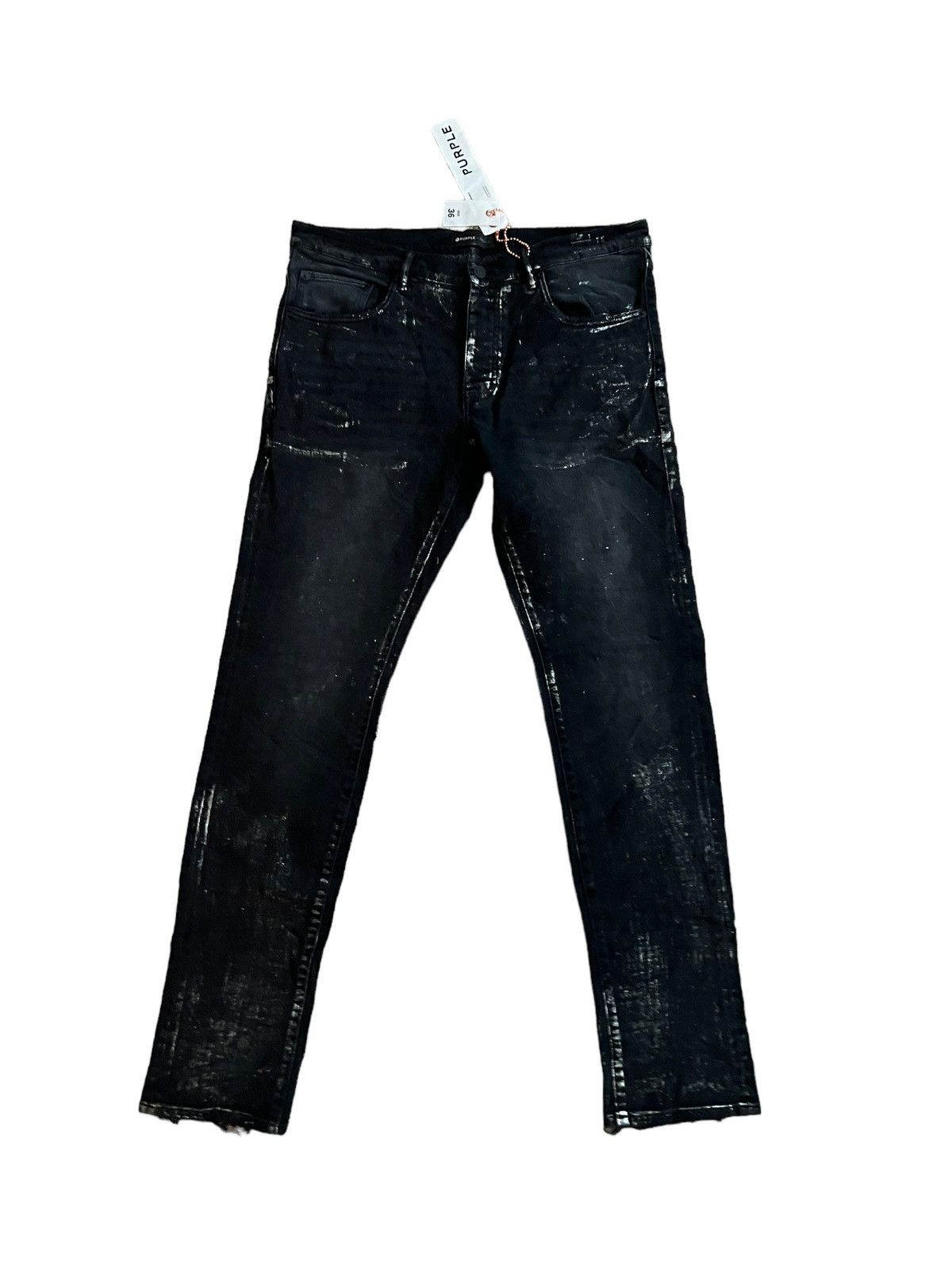 Purple Brand Jeans Mens Slim Fit P001 Black Size 36/32