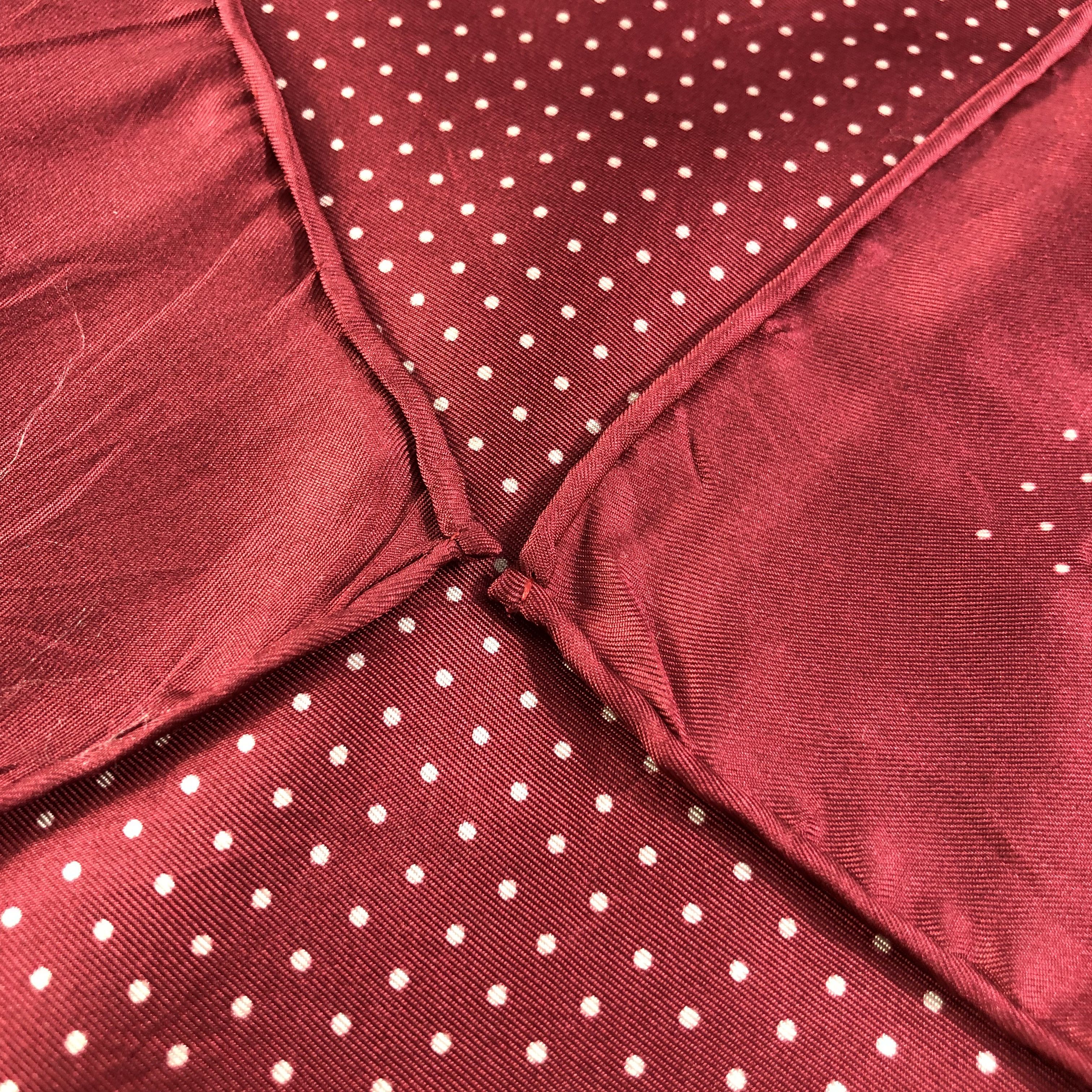 Japanese Brand Luxury Dots Hand Rolled Silk Scarf M548 Size ONE SIZE - 3 Thumbnail
