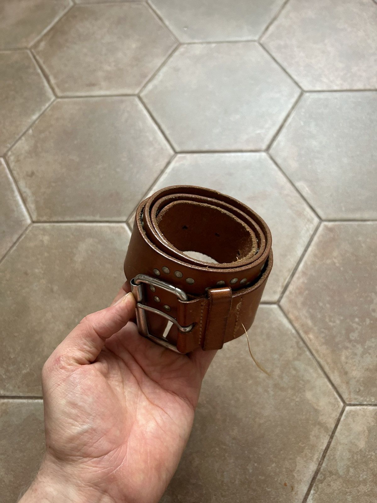 Leather Jesus Rocks Leather Brown Belt We Could Be Heroes Size ONE SIZE - 2 Thumbnail