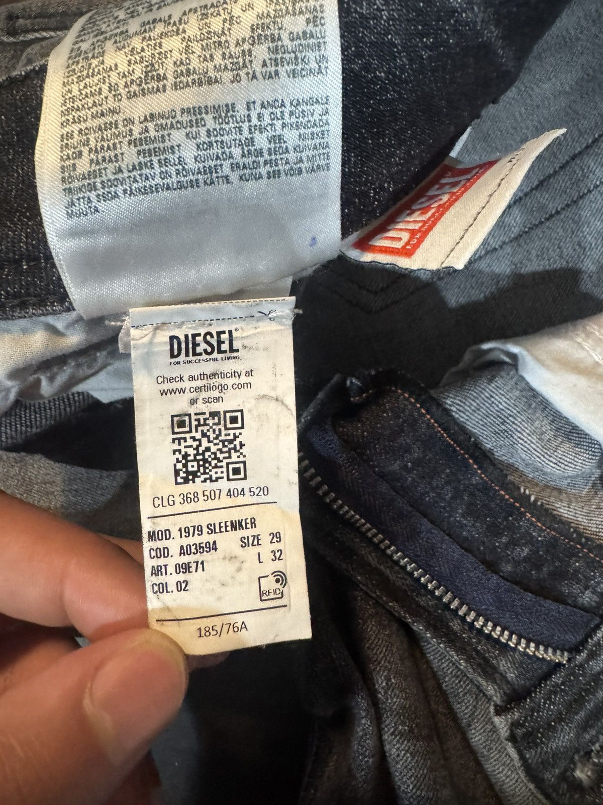 Diesel Diesel Jeans 29/32 Grey Size US 30 / EU 46 - 7 Thumbnail